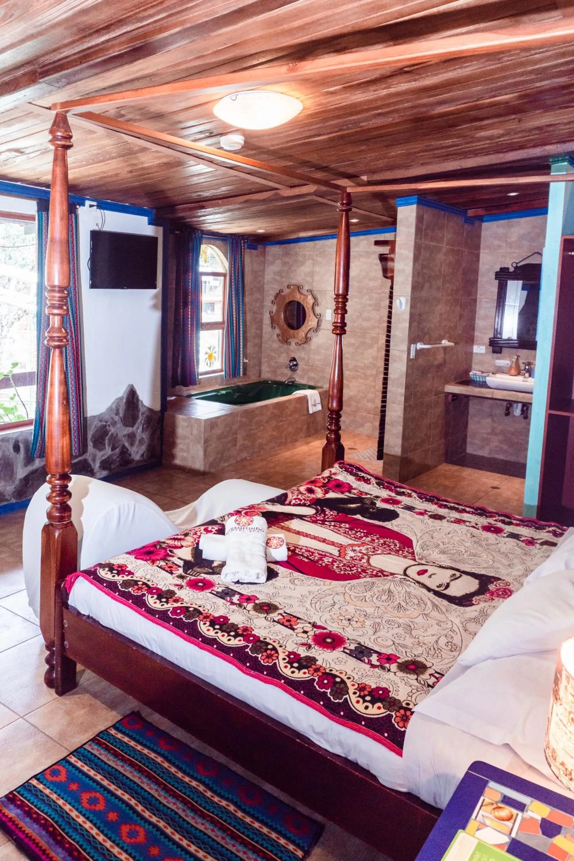 Bed in Spa Hosteria Miramelindo