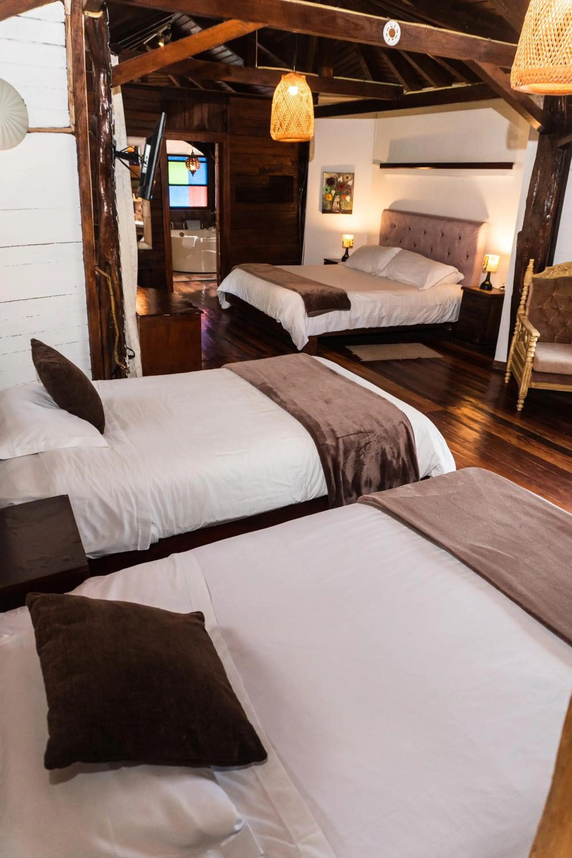 Bed in Spa Hosteria Miramelindo