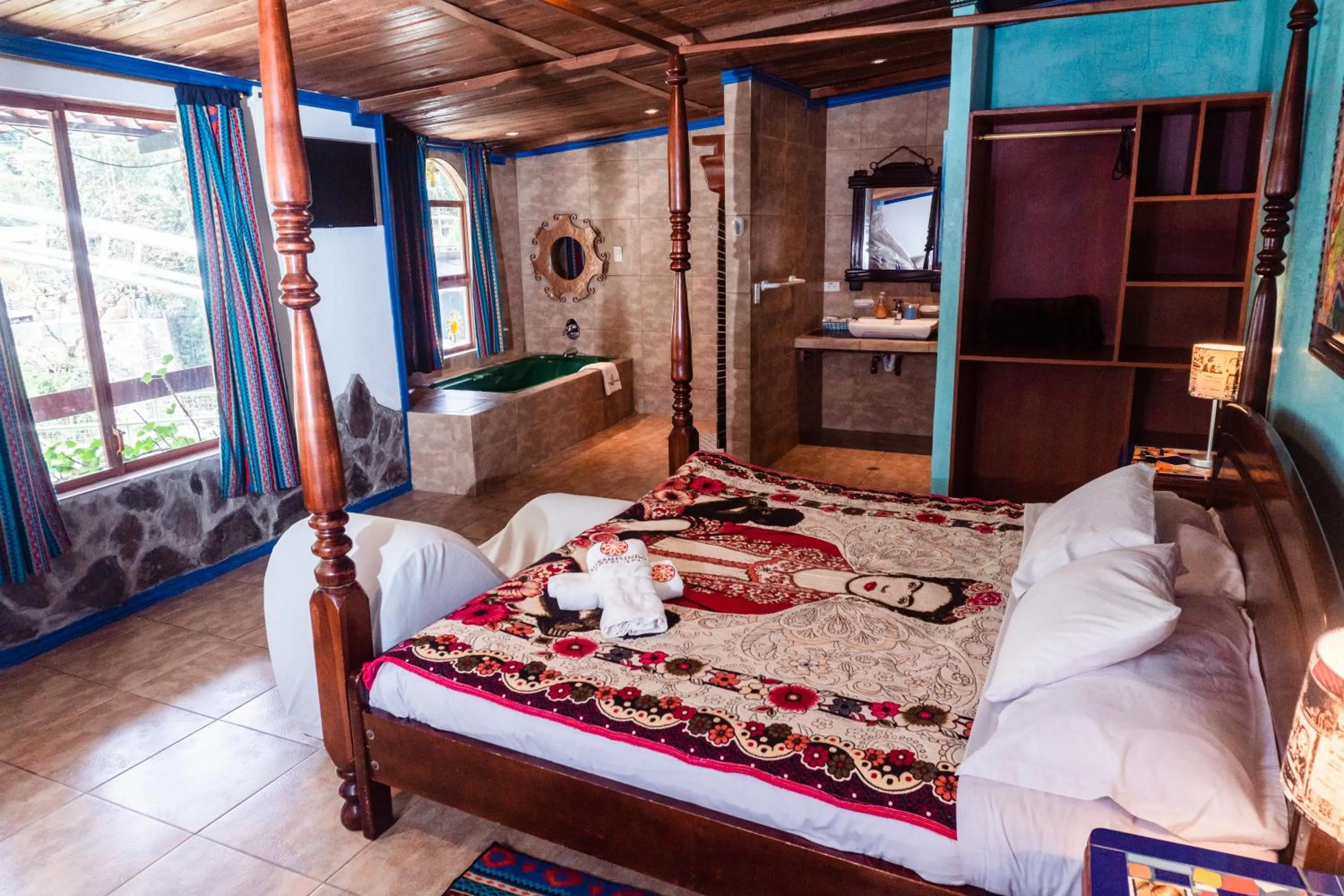 Bed in Spa Hosteria Miramelindo