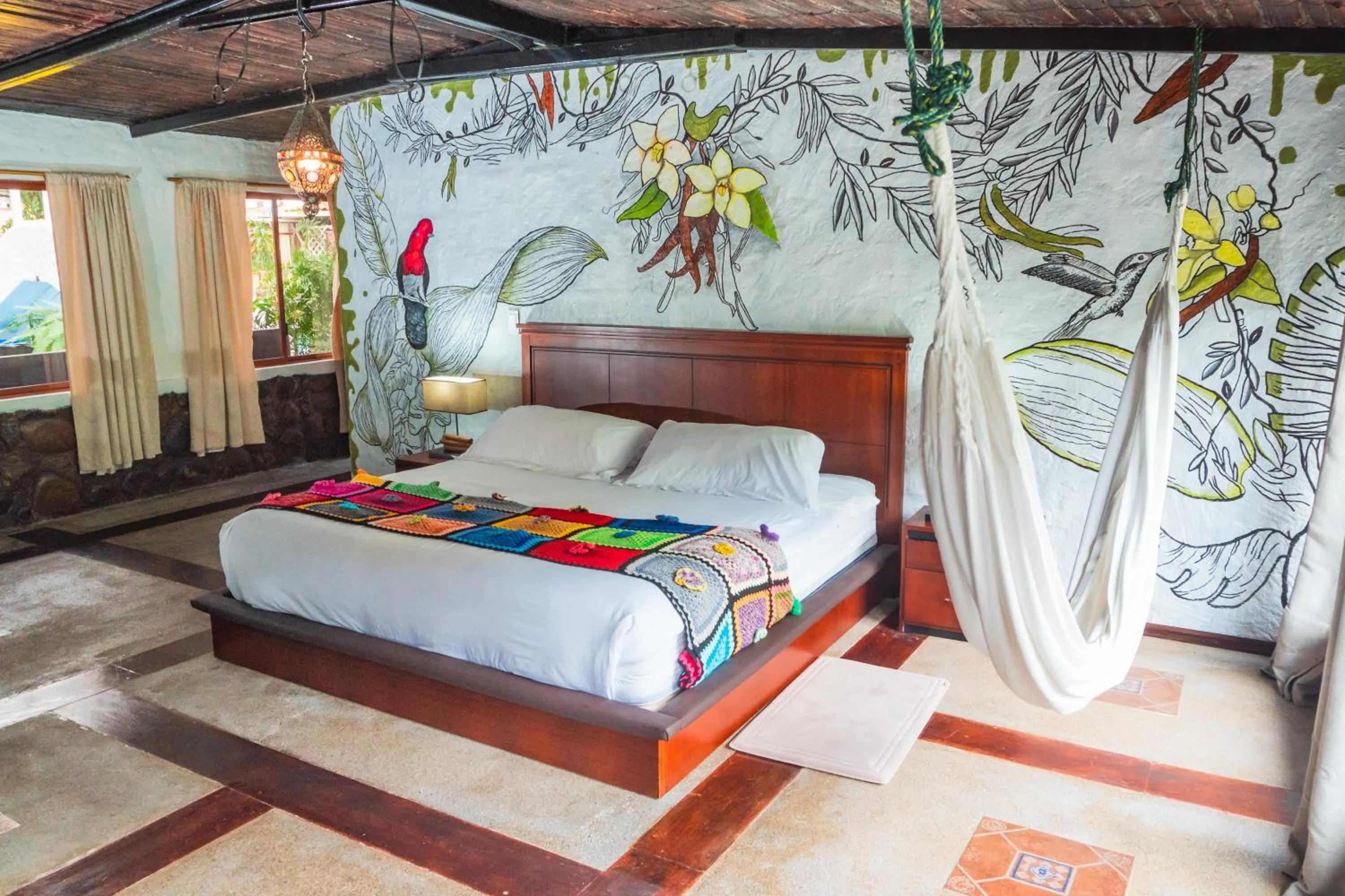 Bed in Spa Hosteria Miramelindo