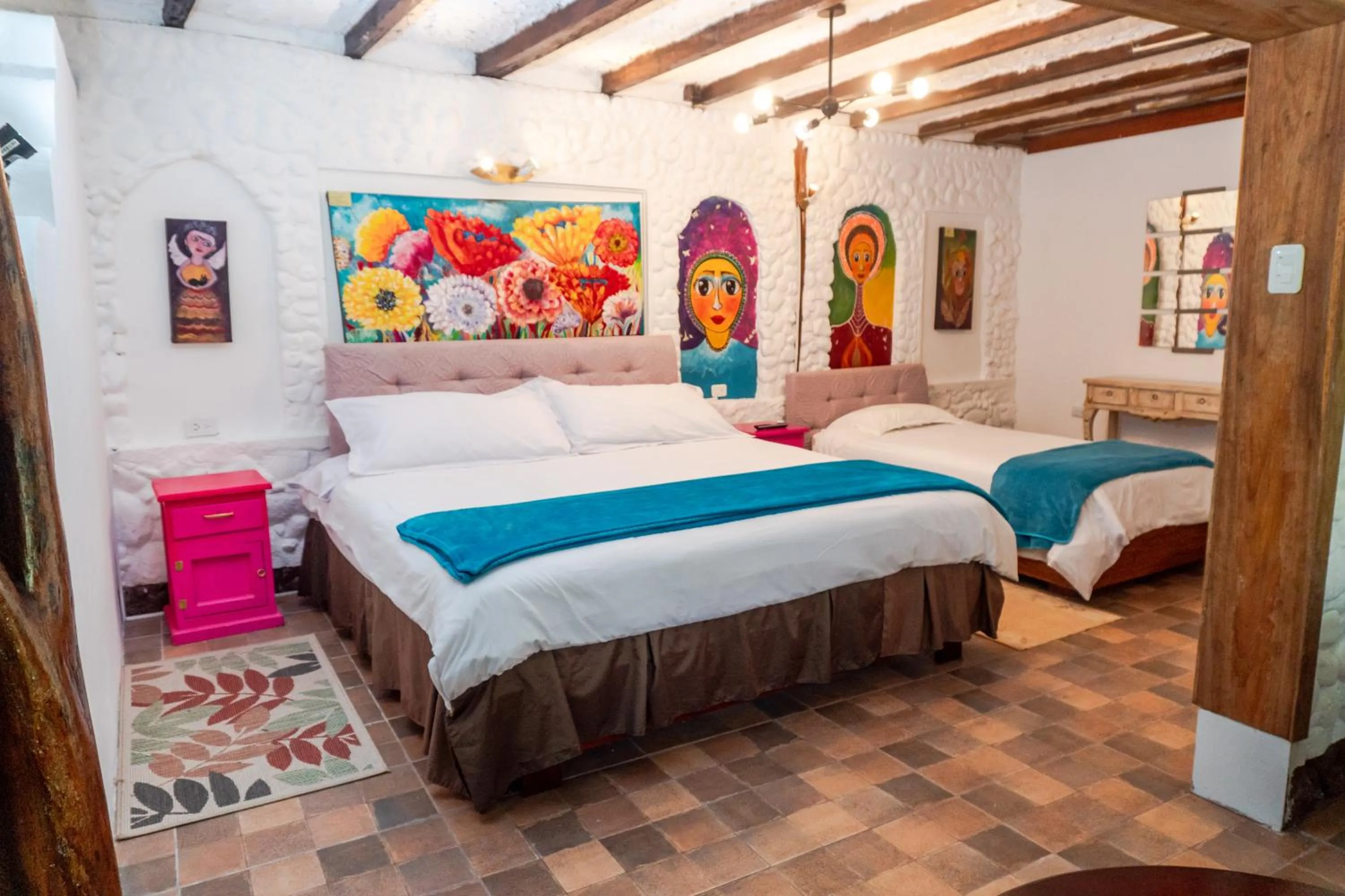 Bed in Spa Hosteria Miramelindo