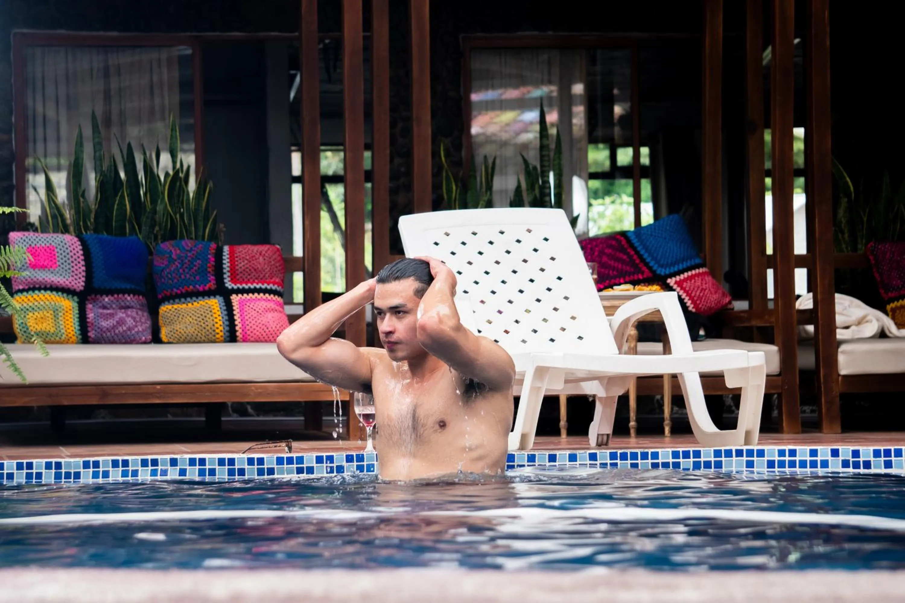 Hot Tub in Spa Hosteria Miramelindo