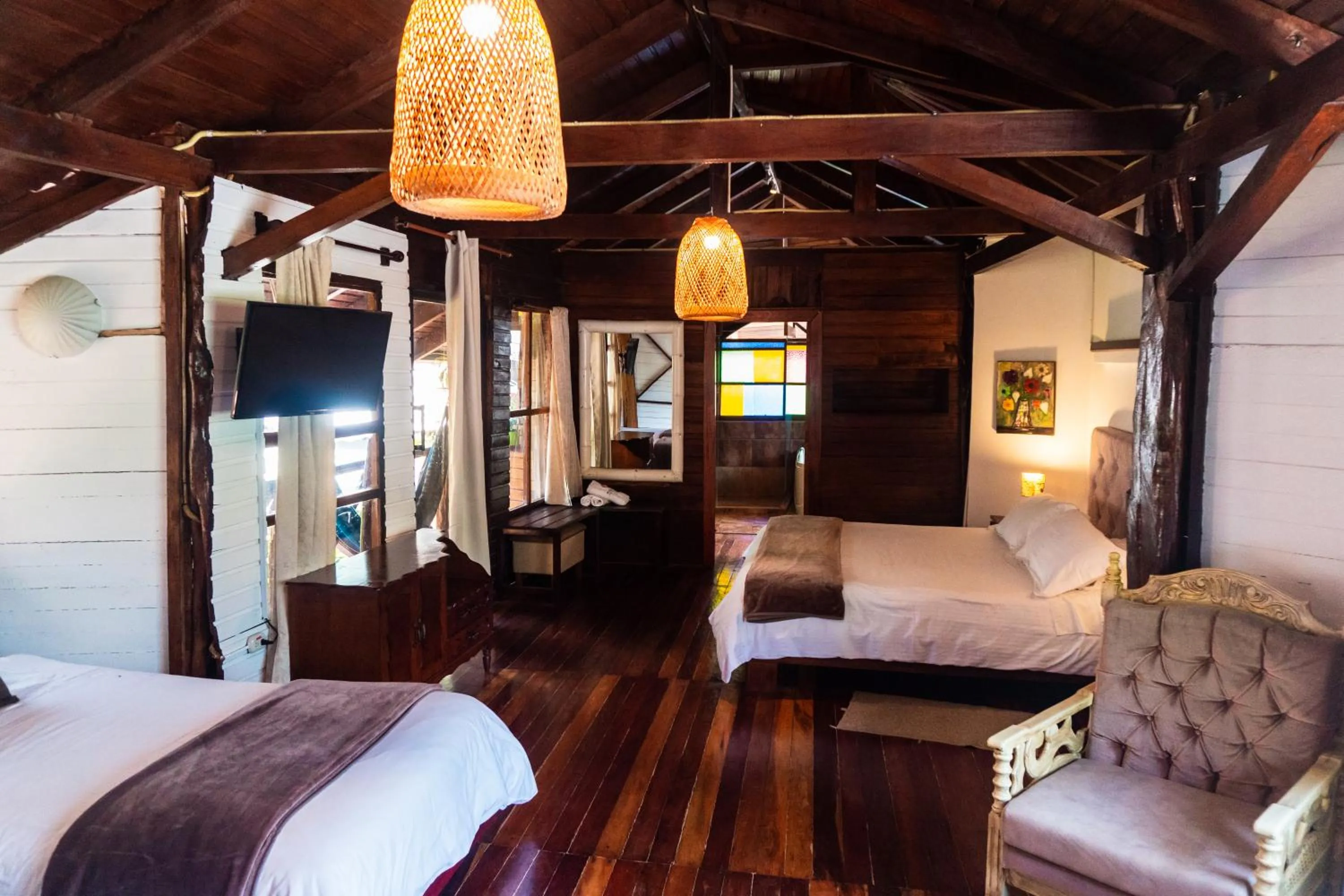 Bed in Spa Hosteria Miramelindo