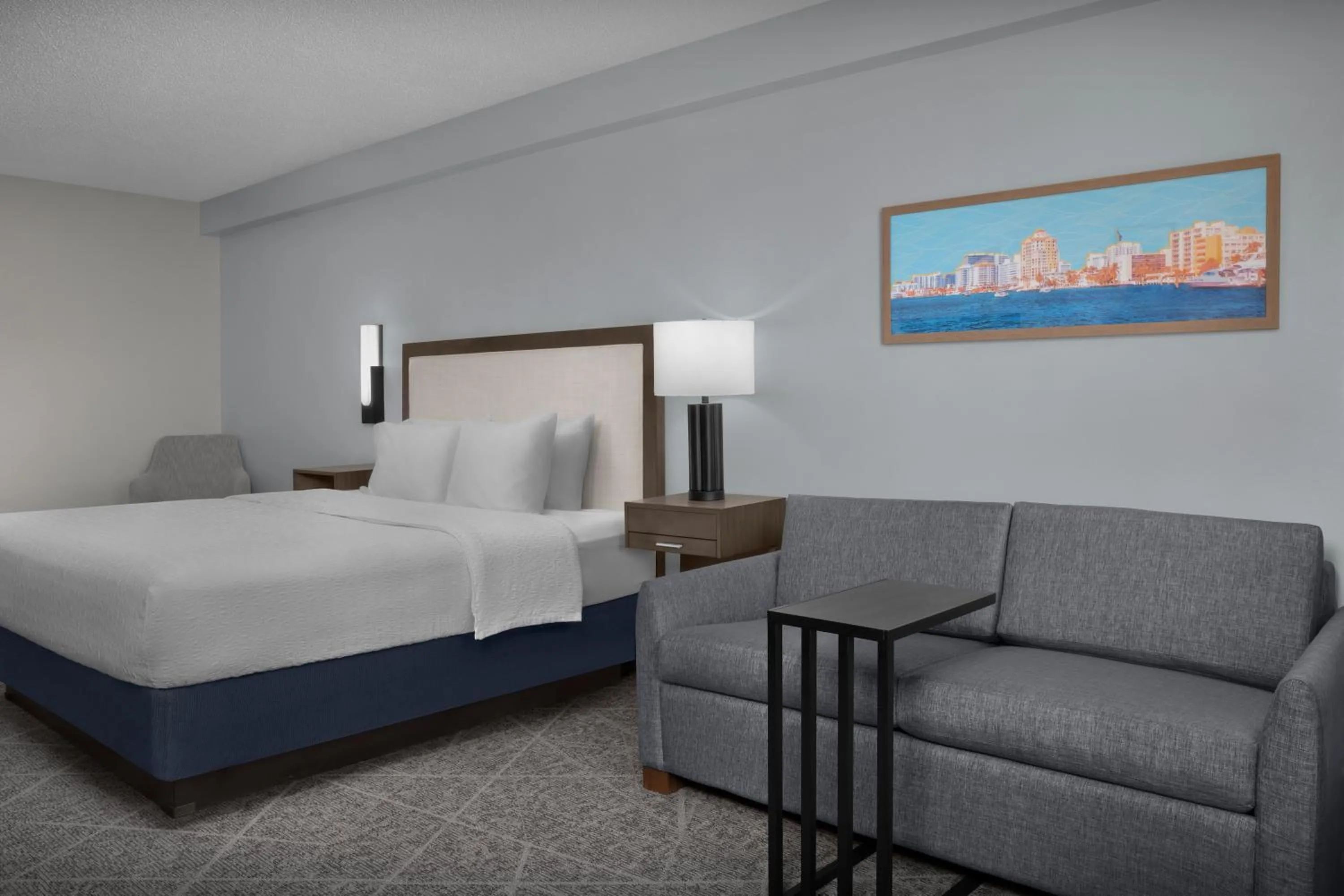 Bedroom, Bed in Hampton Inn Fort Lauderdale Downtown Las Olas Area