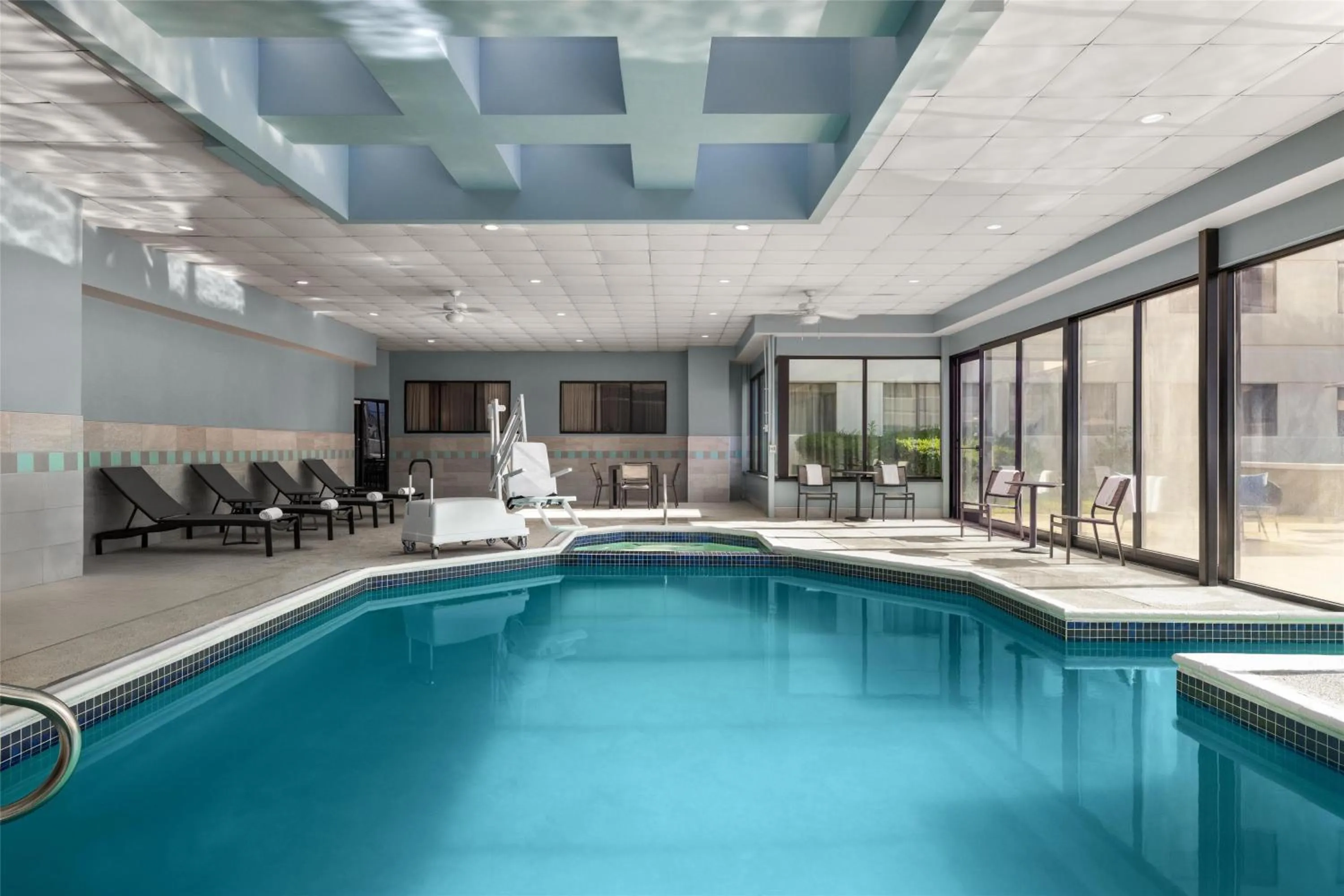 Pool view in Homewood Suites by Hilton Indianapolis Carmel
