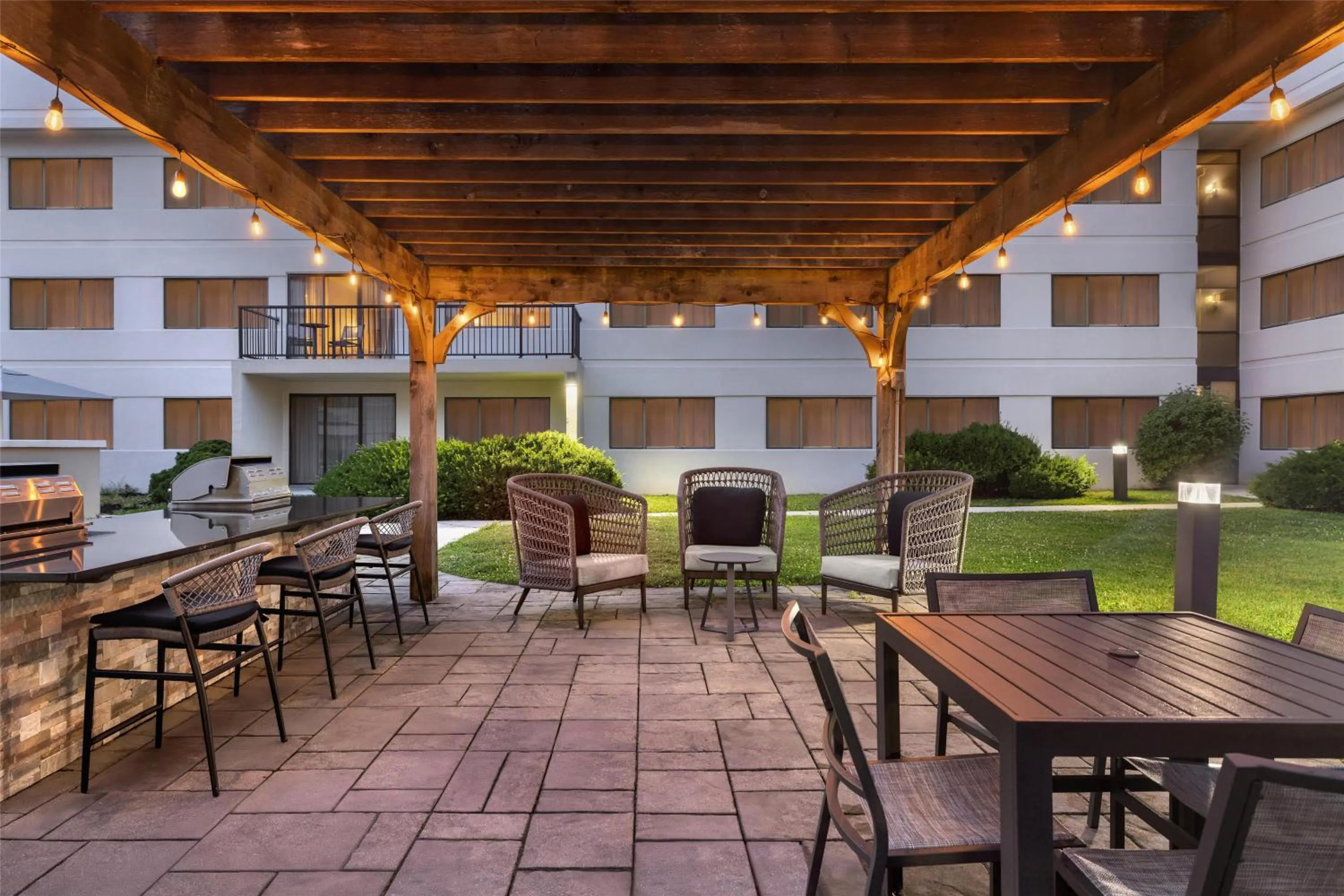 Patio in Homewood Suites by Hilton Indianapolis Carmel