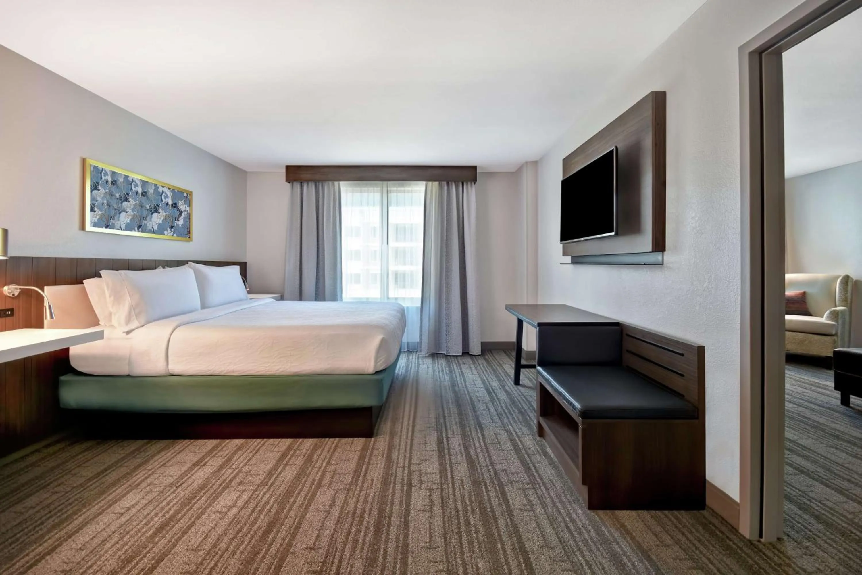 Bedroom, Bed in Hilton Garden Inn Houston/Galleria Area