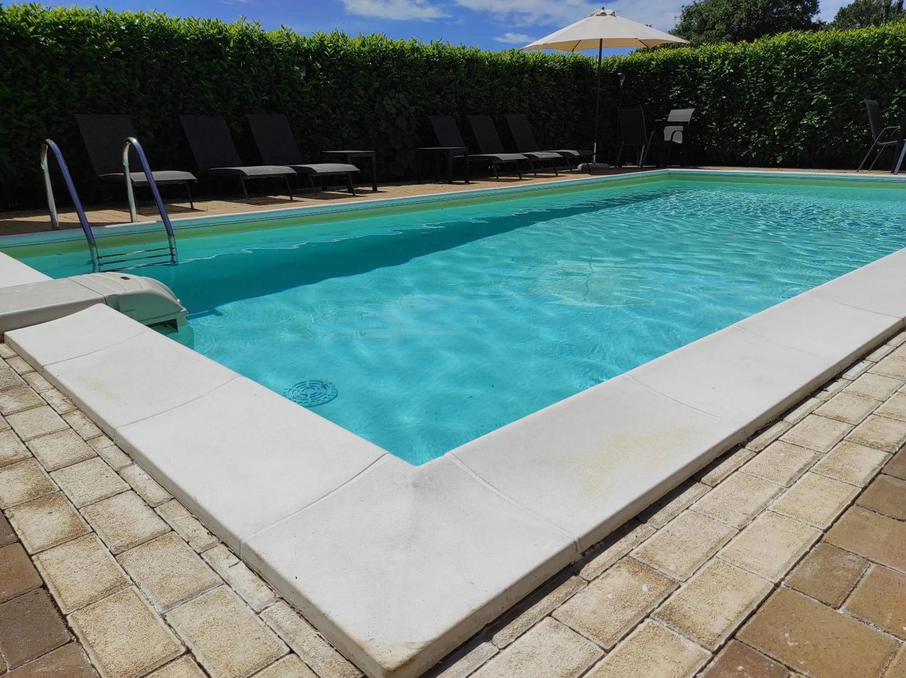 Pool view in Red Rose B&B