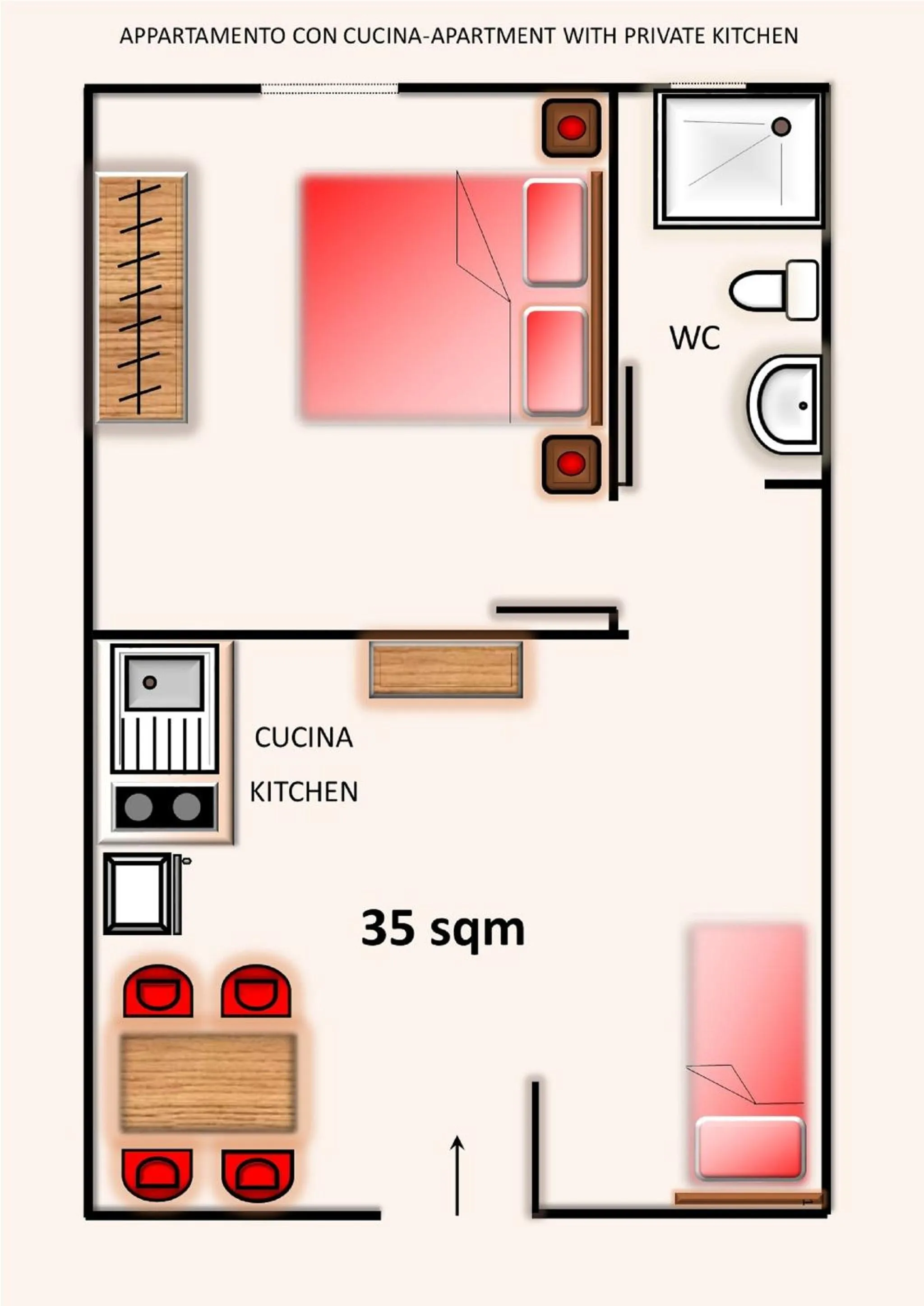Floor plan in Red Rose B&B