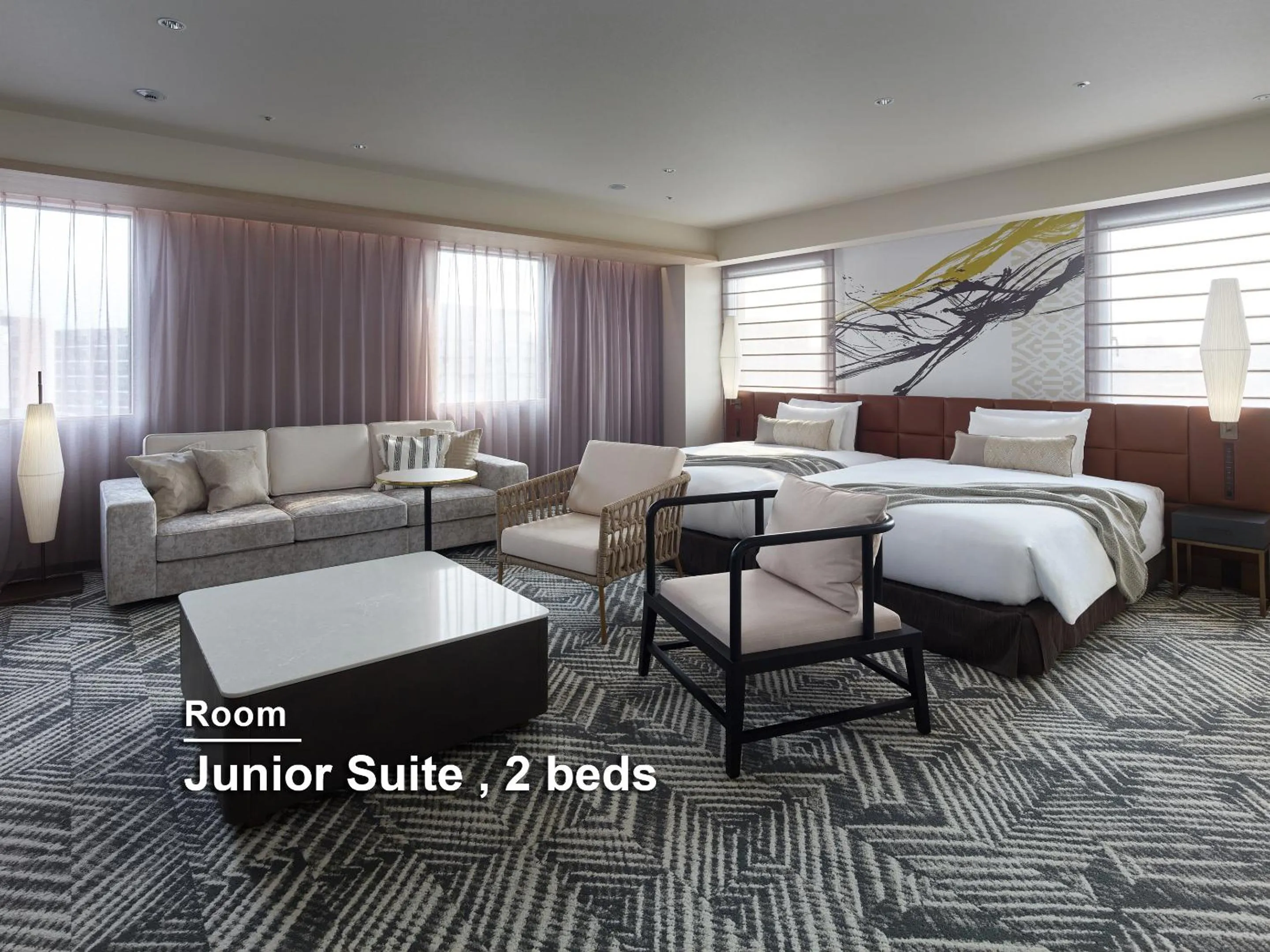 Photo of the whole room, Bed in Mitsui Garden Hotel Fukuoka Gion