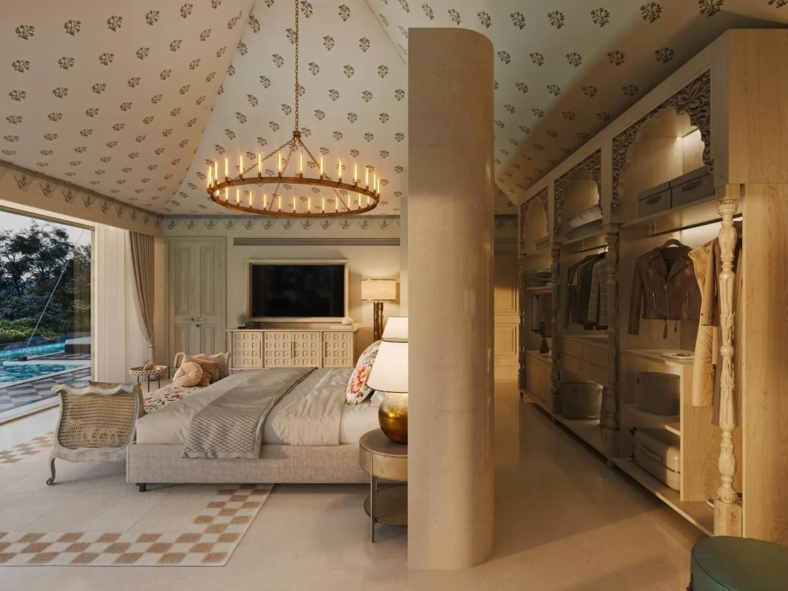 Bed in Taj Aravali Resort & Spa Udaipur