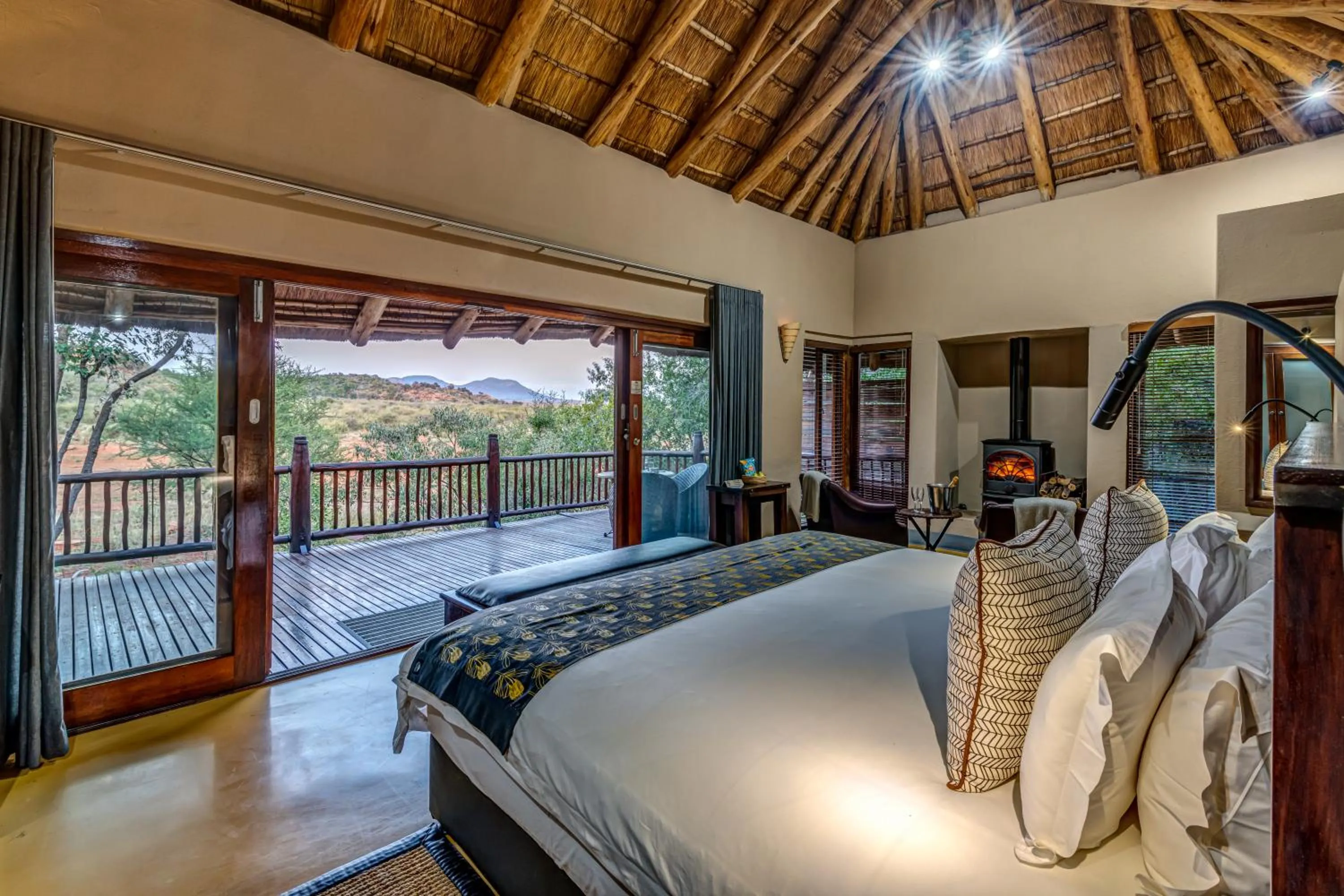 Bed in Etali Safari Lodge