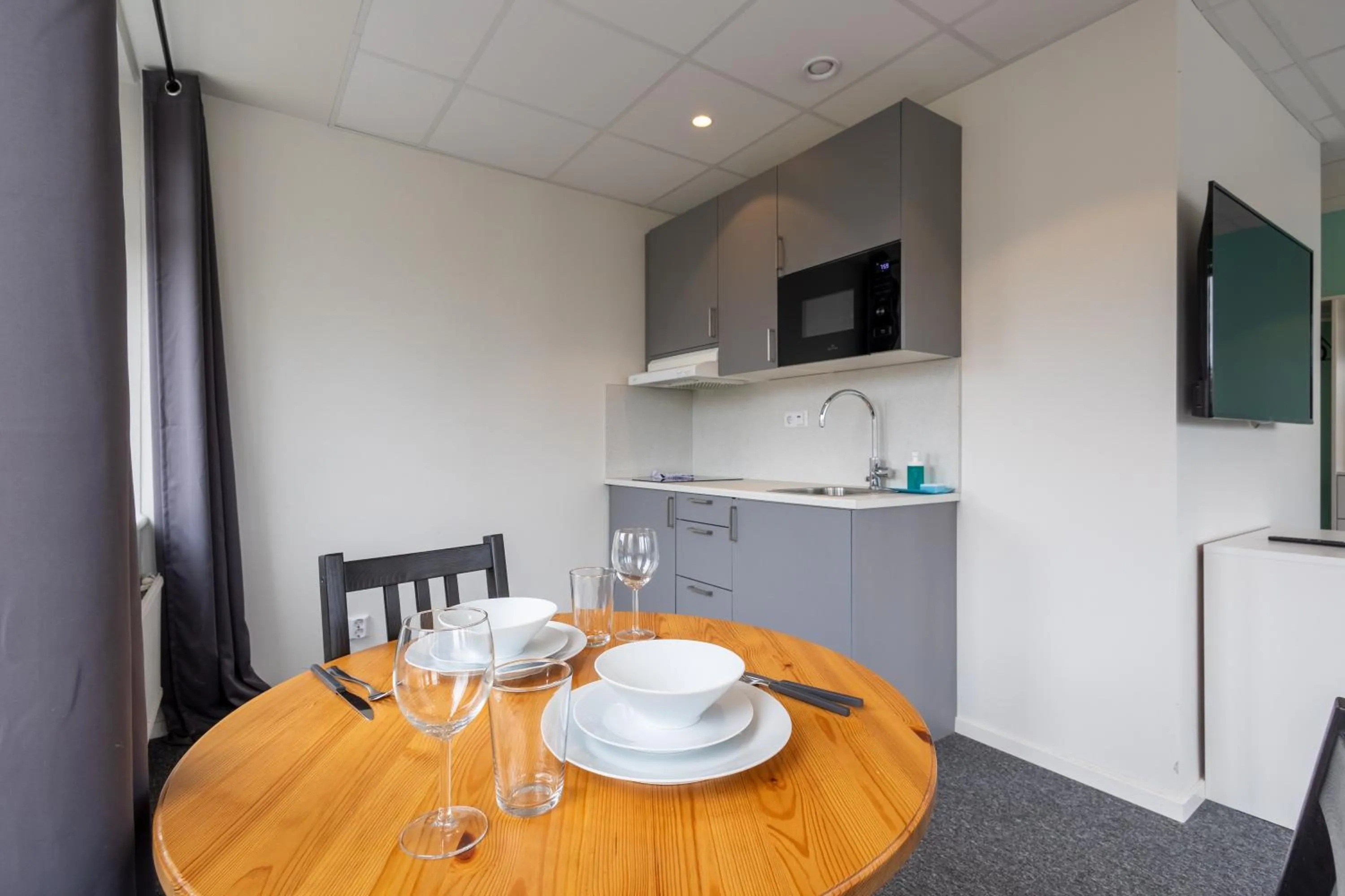 kitchen in Stockholm Hotel Apartments Sollentuna