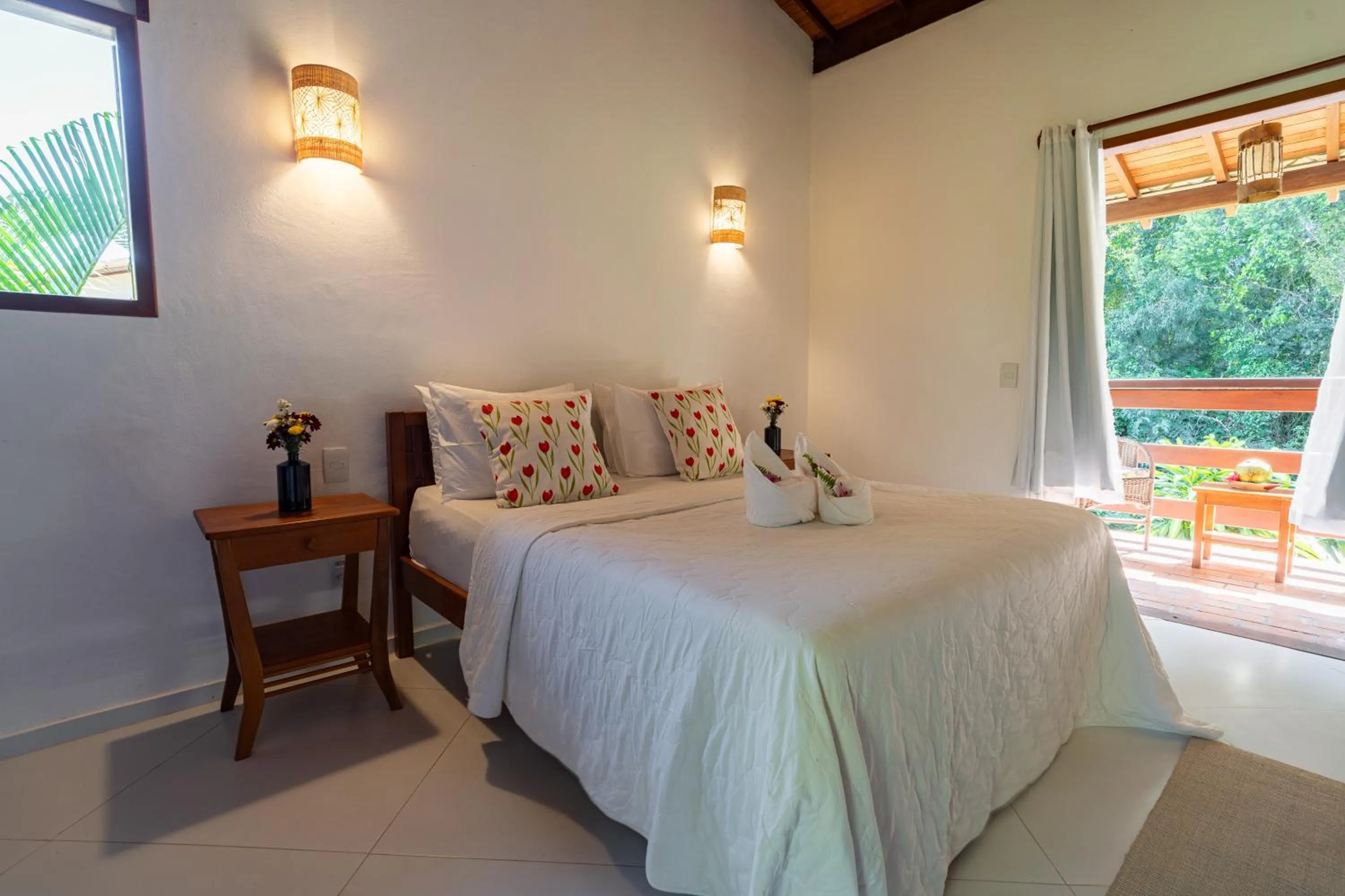 Bed in Pousada Samambaia