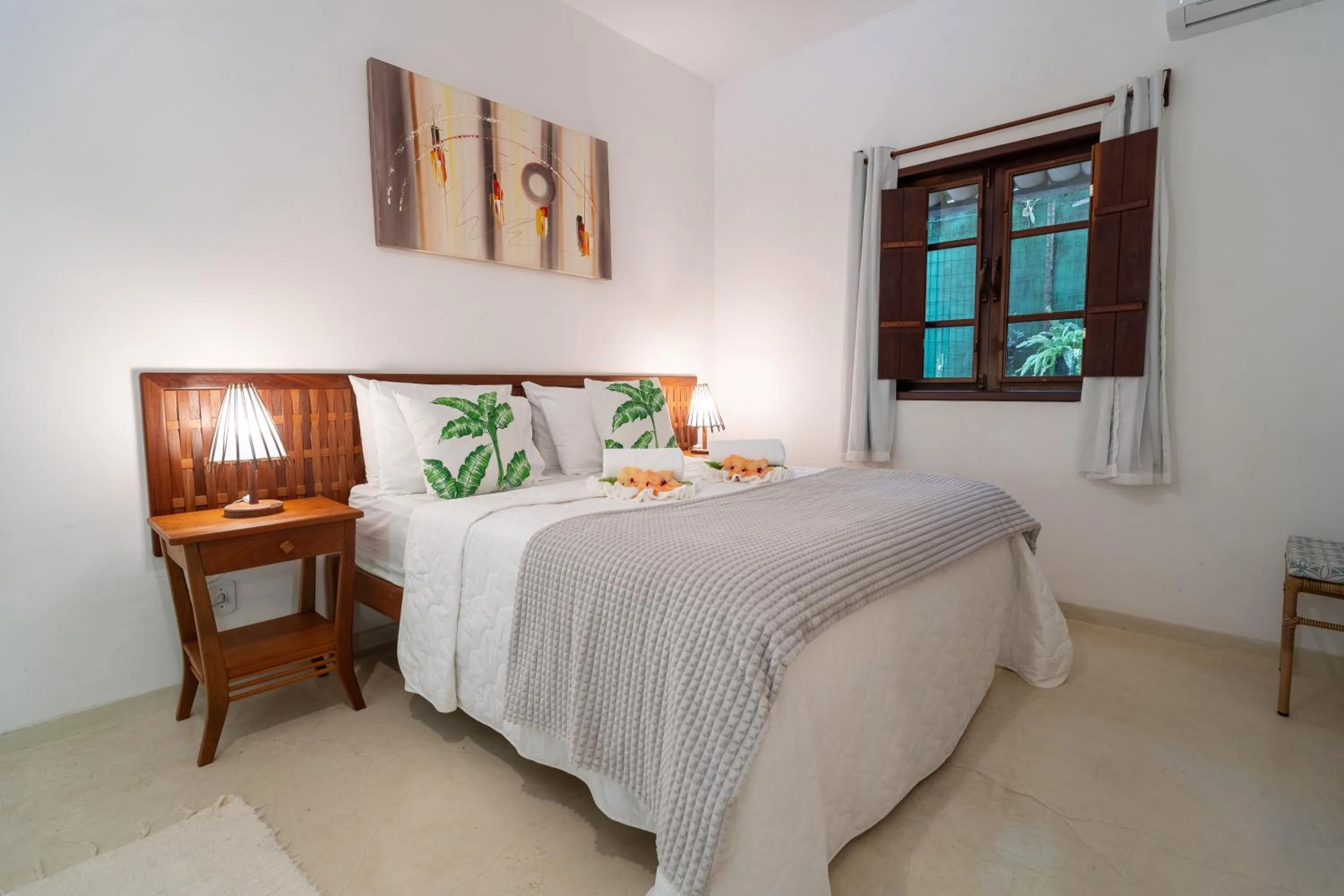 Bed in Pousada Samambaia