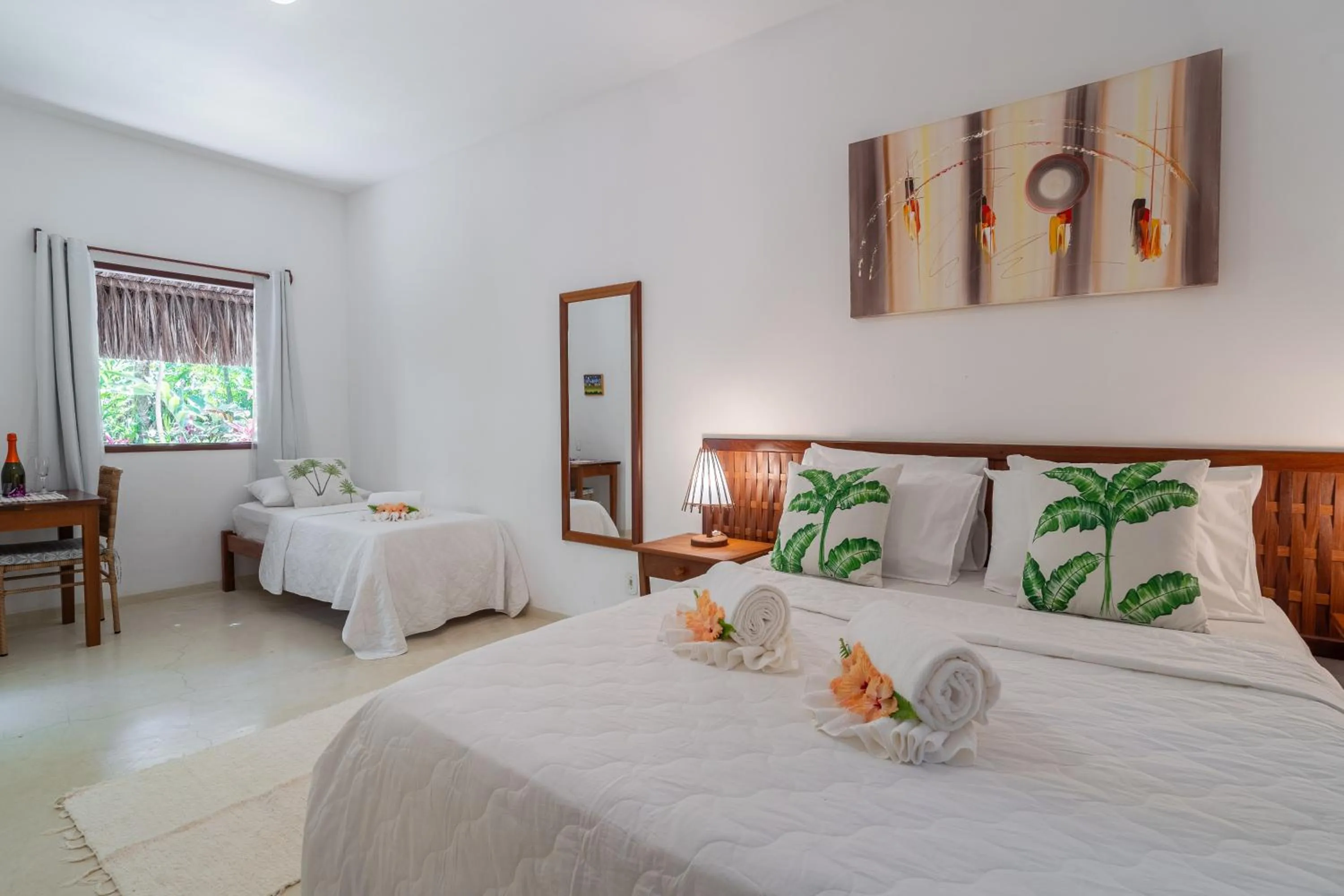 Bed in Pousada Samambaia