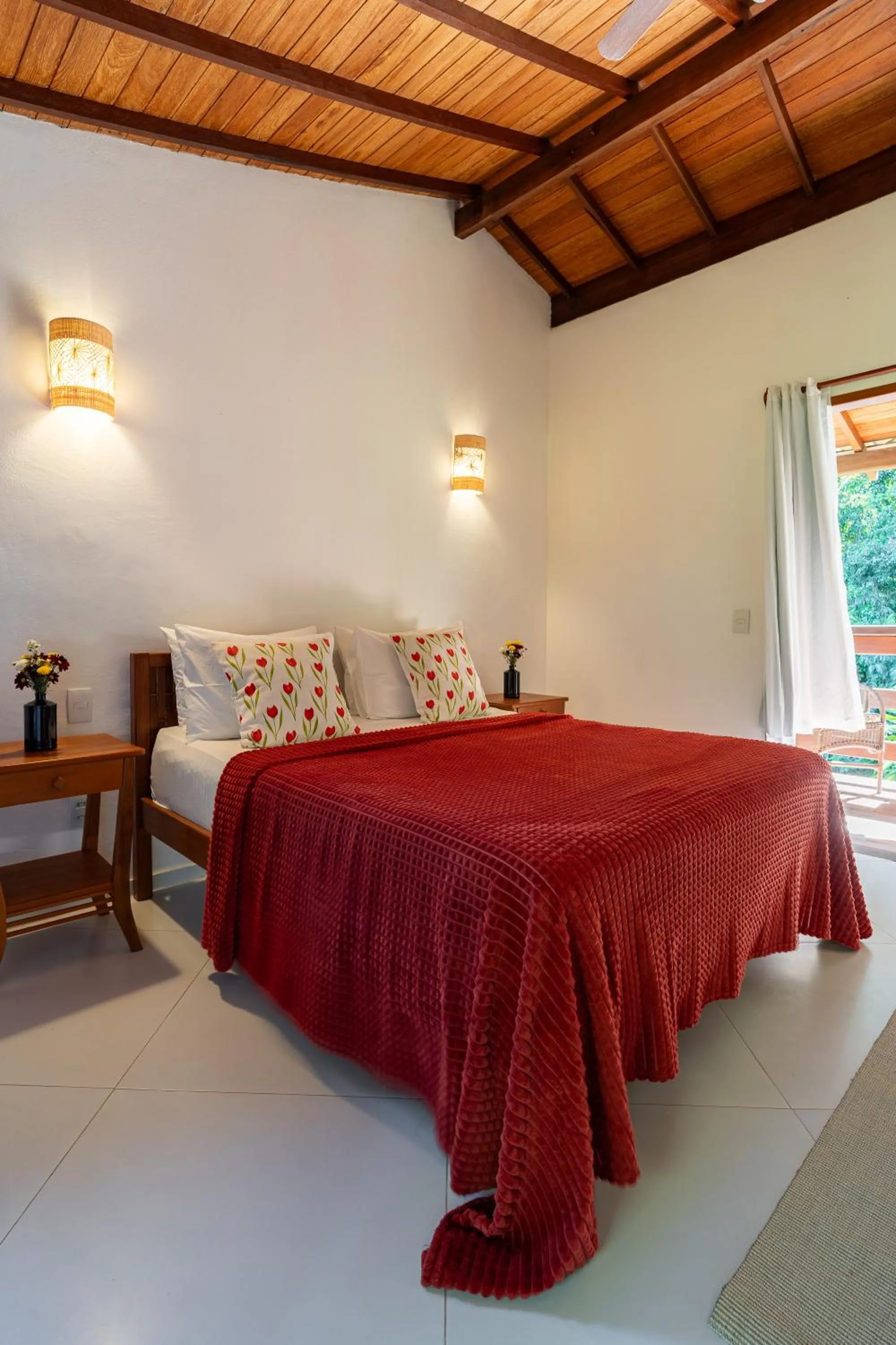 Bed in Pousada Samambaia