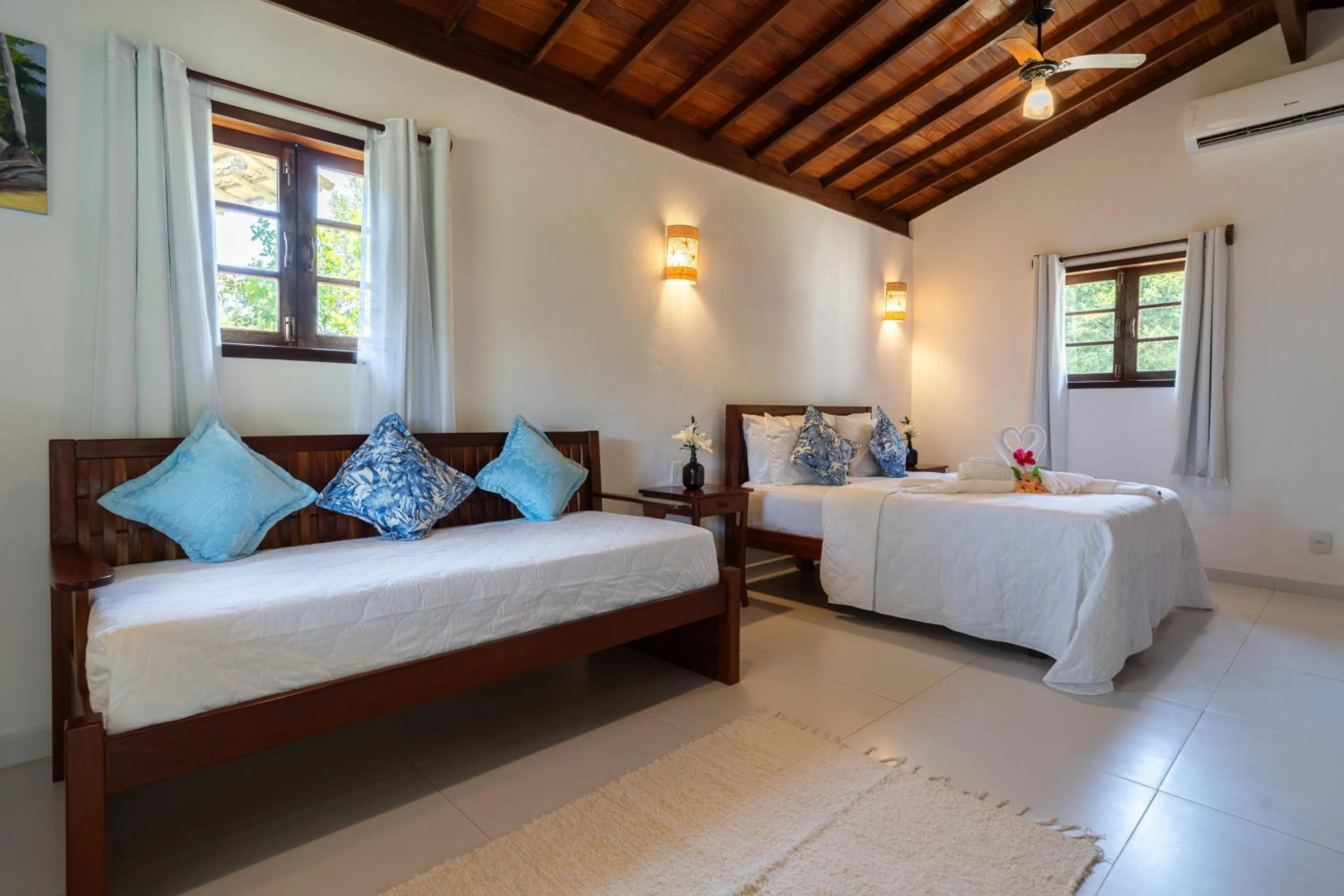 Bed in Pousada Samambaia