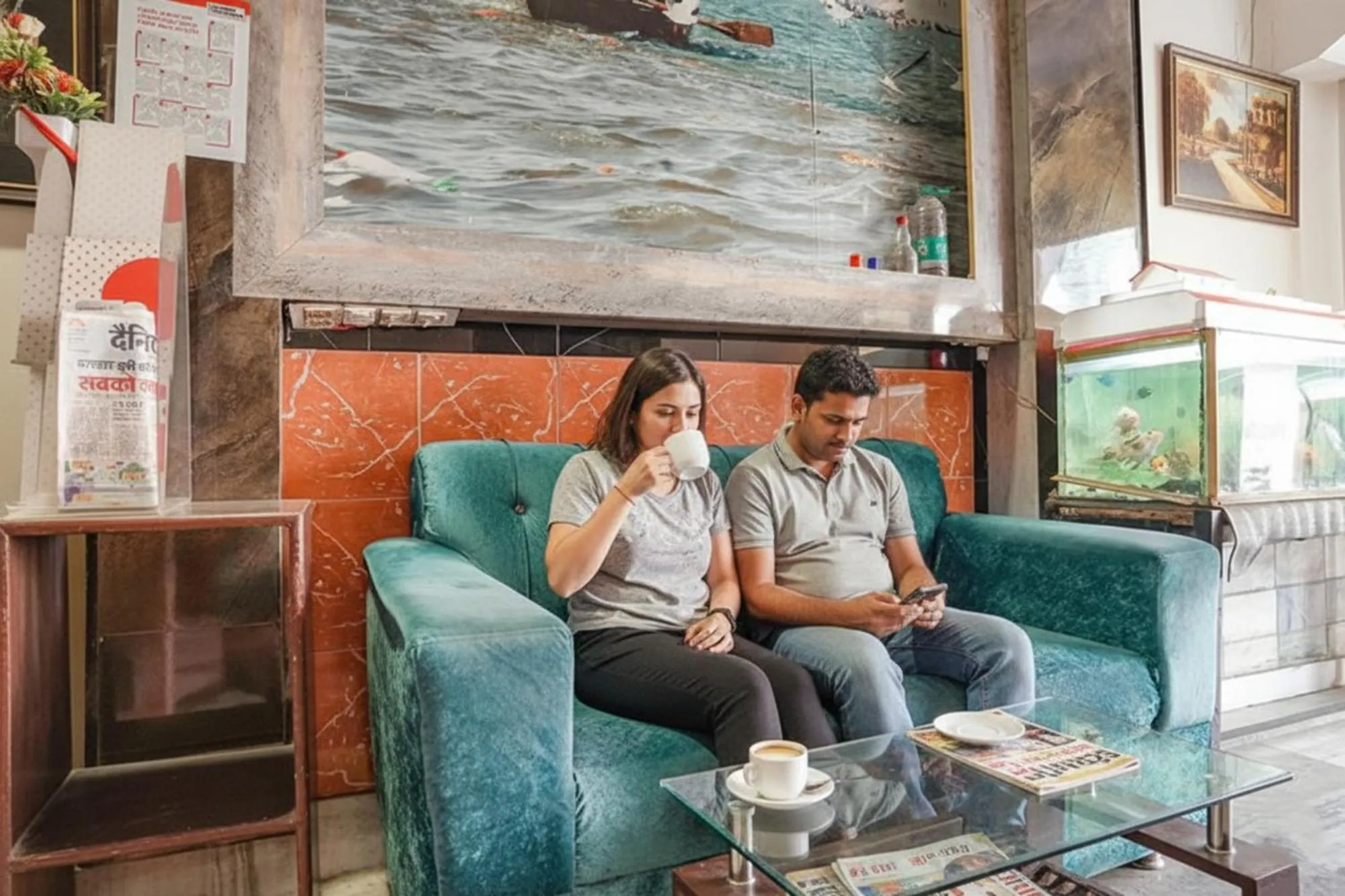 Seating area in FabHotel New Shanti