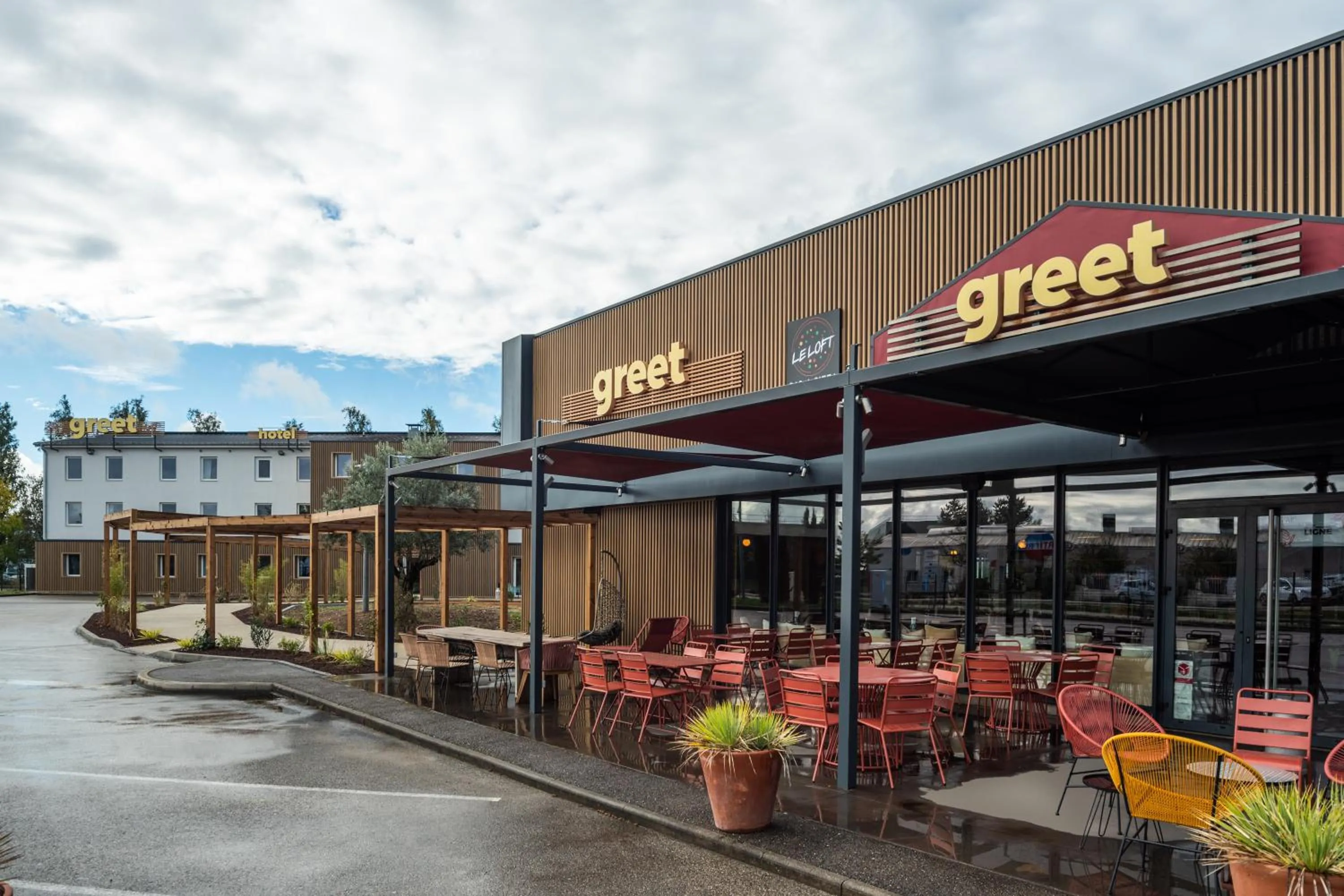 Balcony/Terrace in Greet hotel Bourg-en-Bresse Sud Montagnat