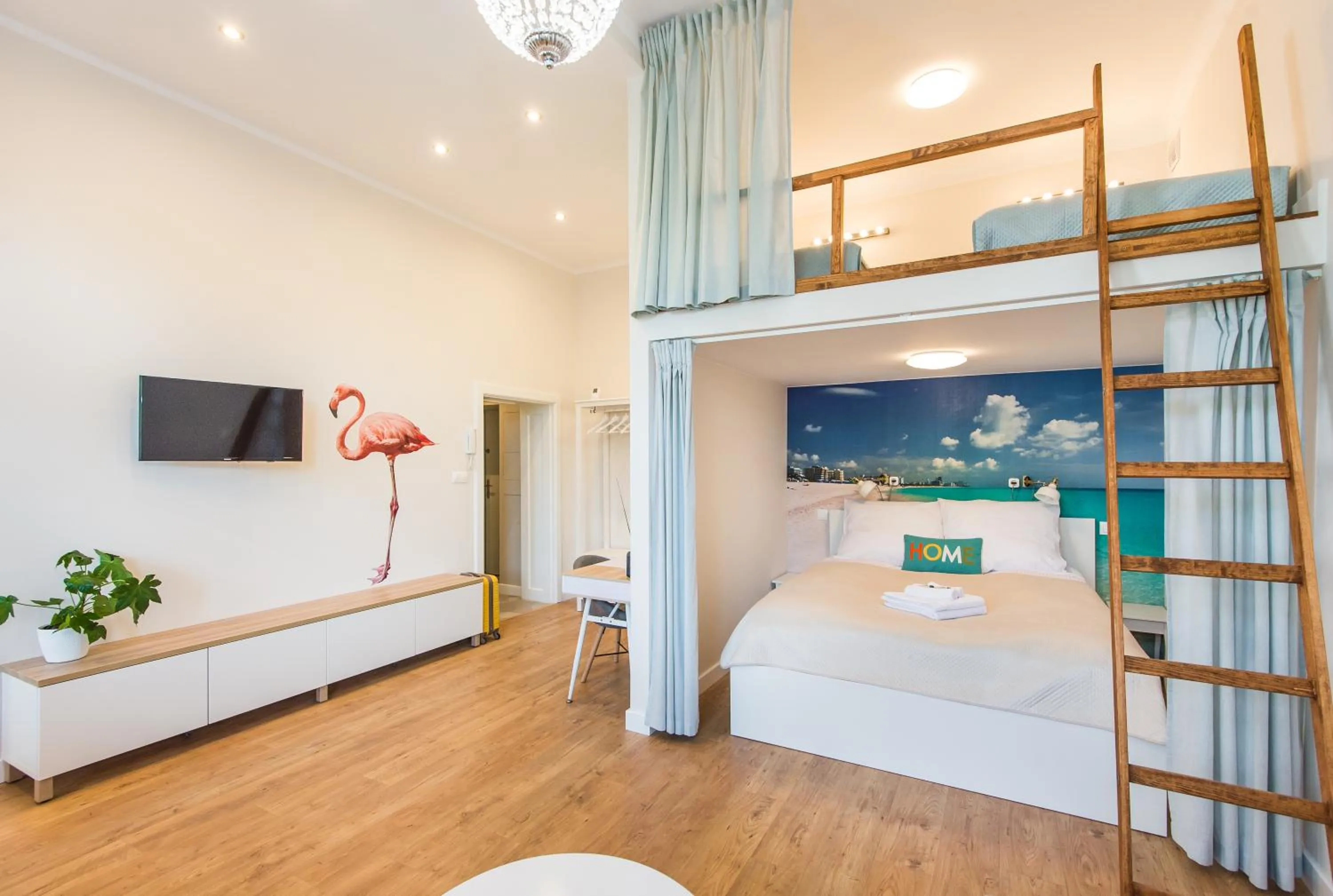 Bedroom, Bed in Bliss Apartments