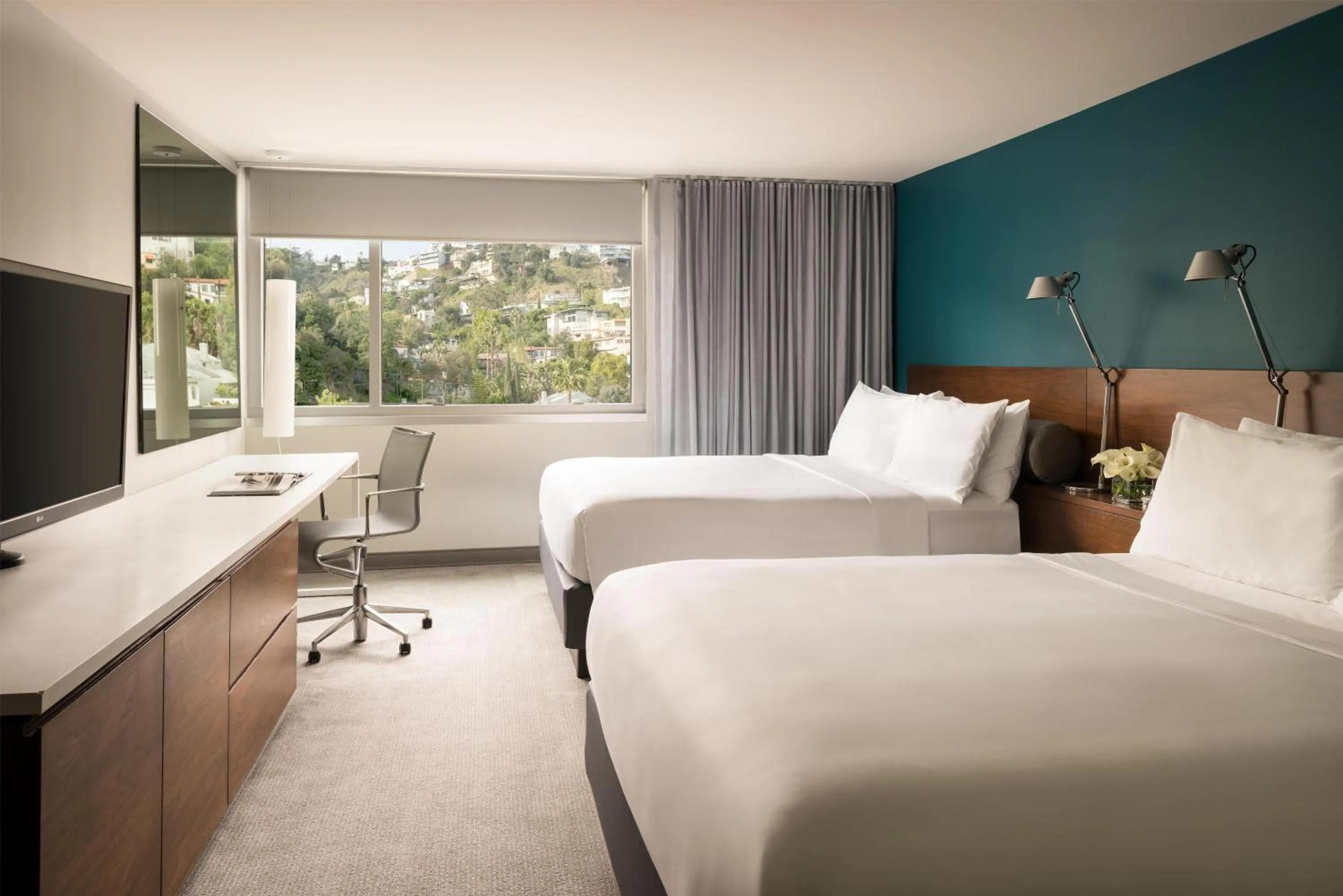 Bedroom, Bed in Andaz West Hollywood, By Hyatt