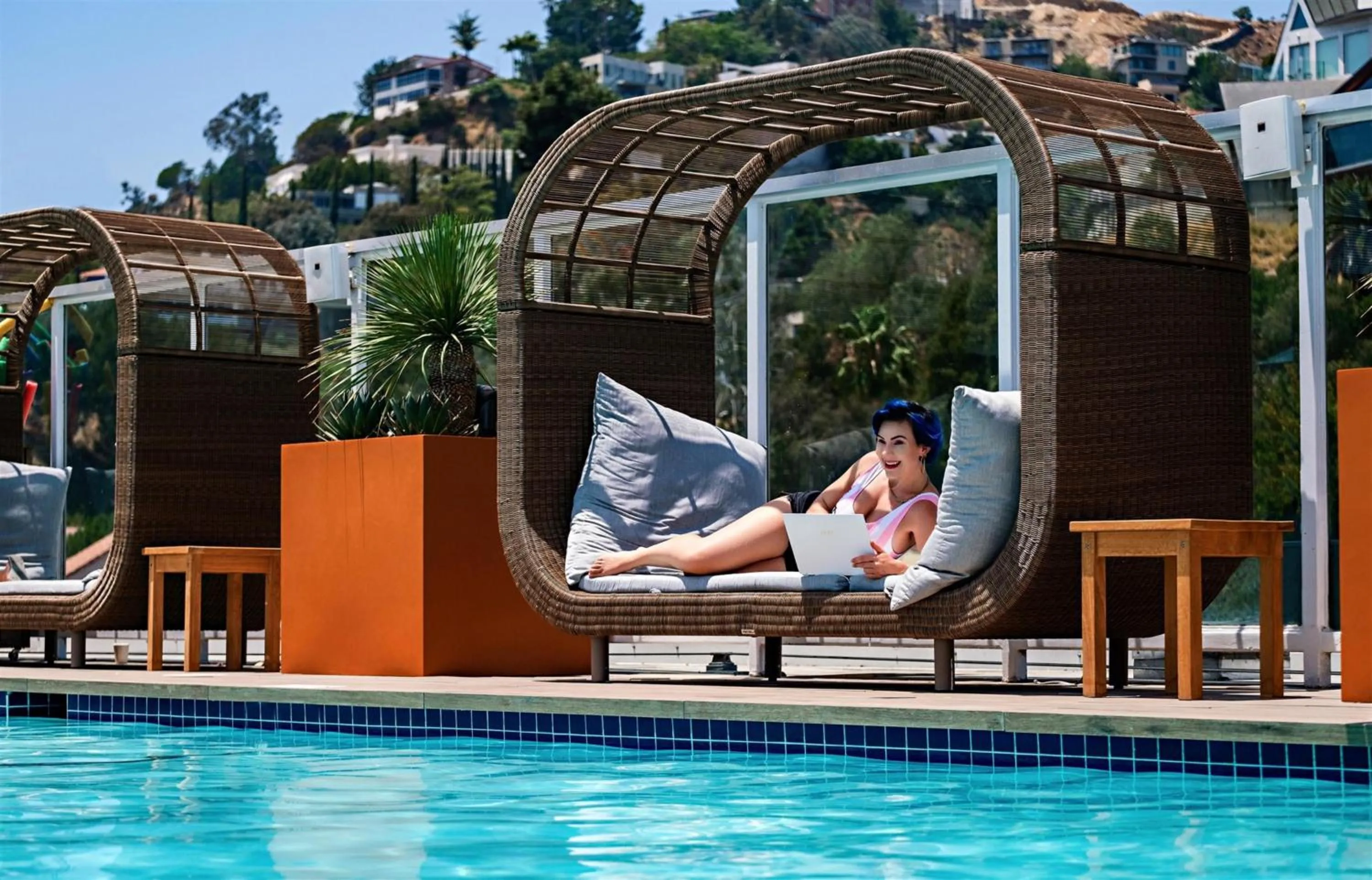 Swimming pool in Andaz West Hollywood, By Hyatt