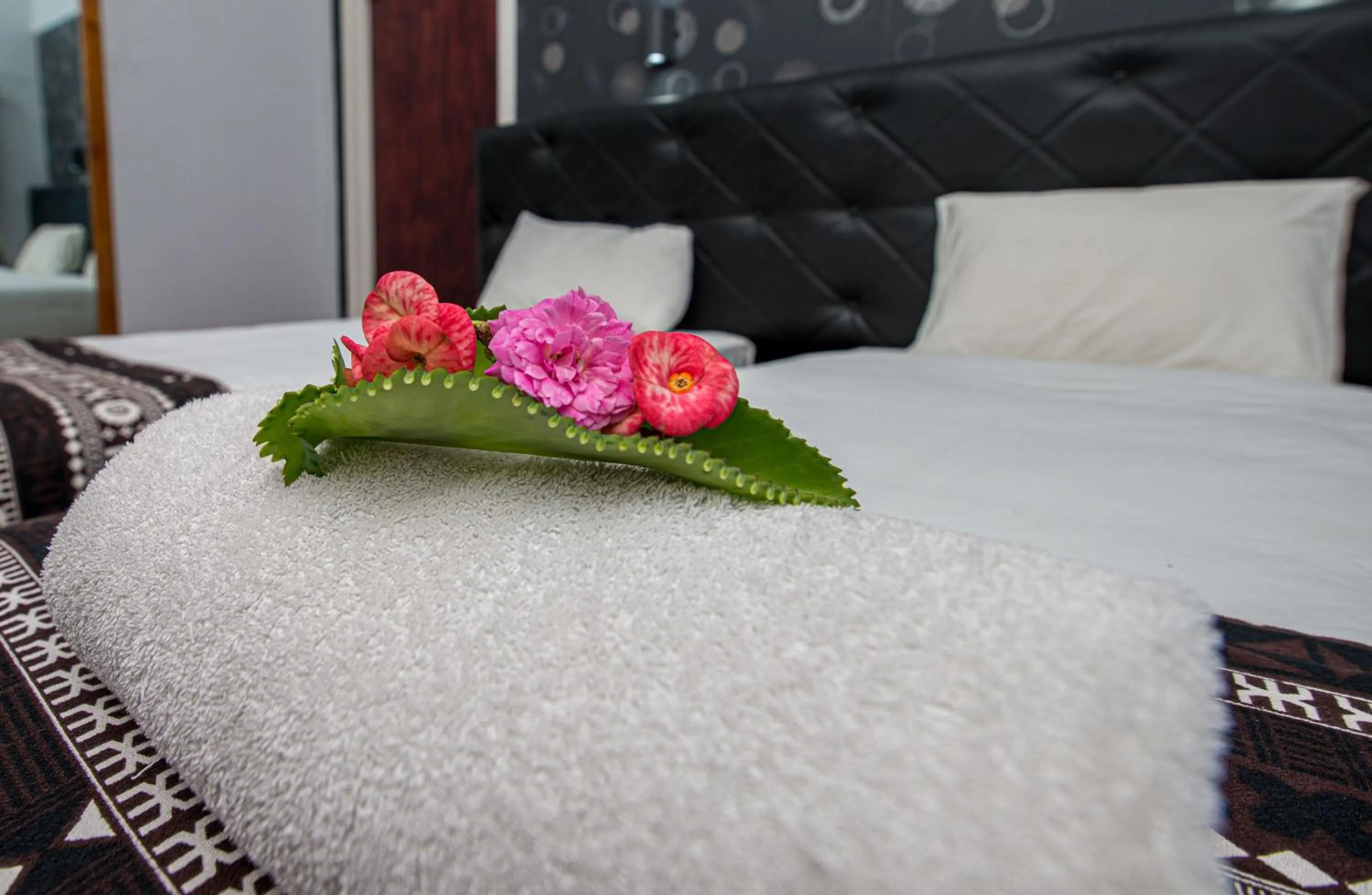 Bed in Dua Dua Beach Resort