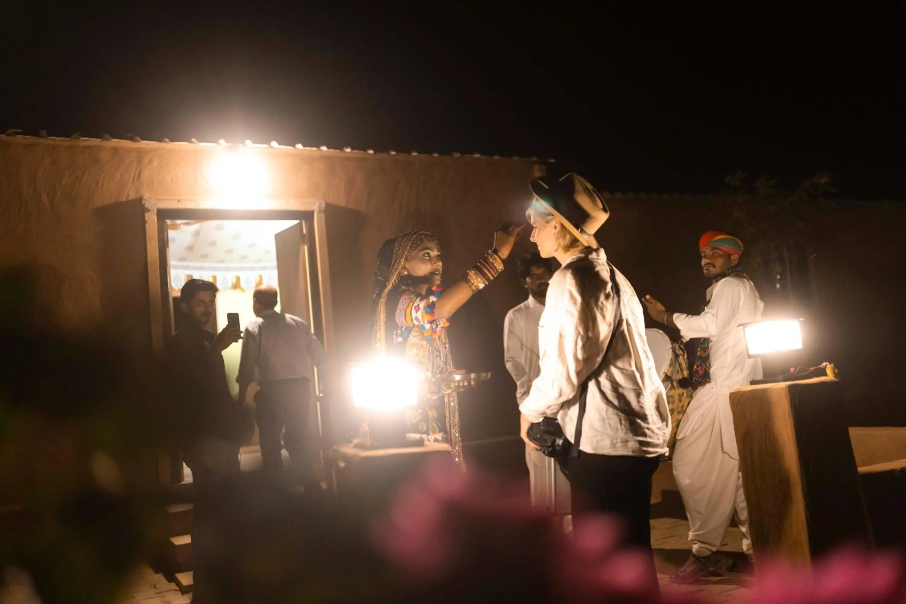 Evening entertainment in Nomads heaven desert camp jaisalmer