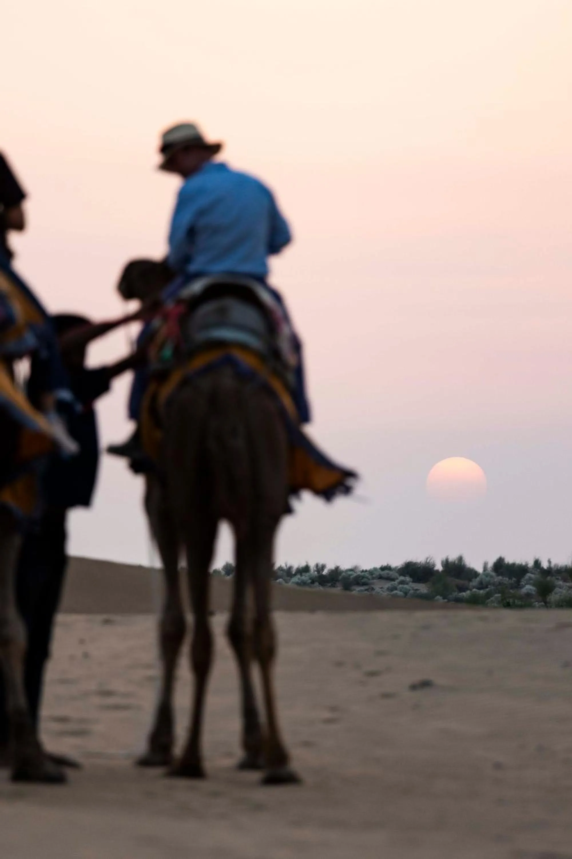 People in Nomads heaven desert camp jaisalmer