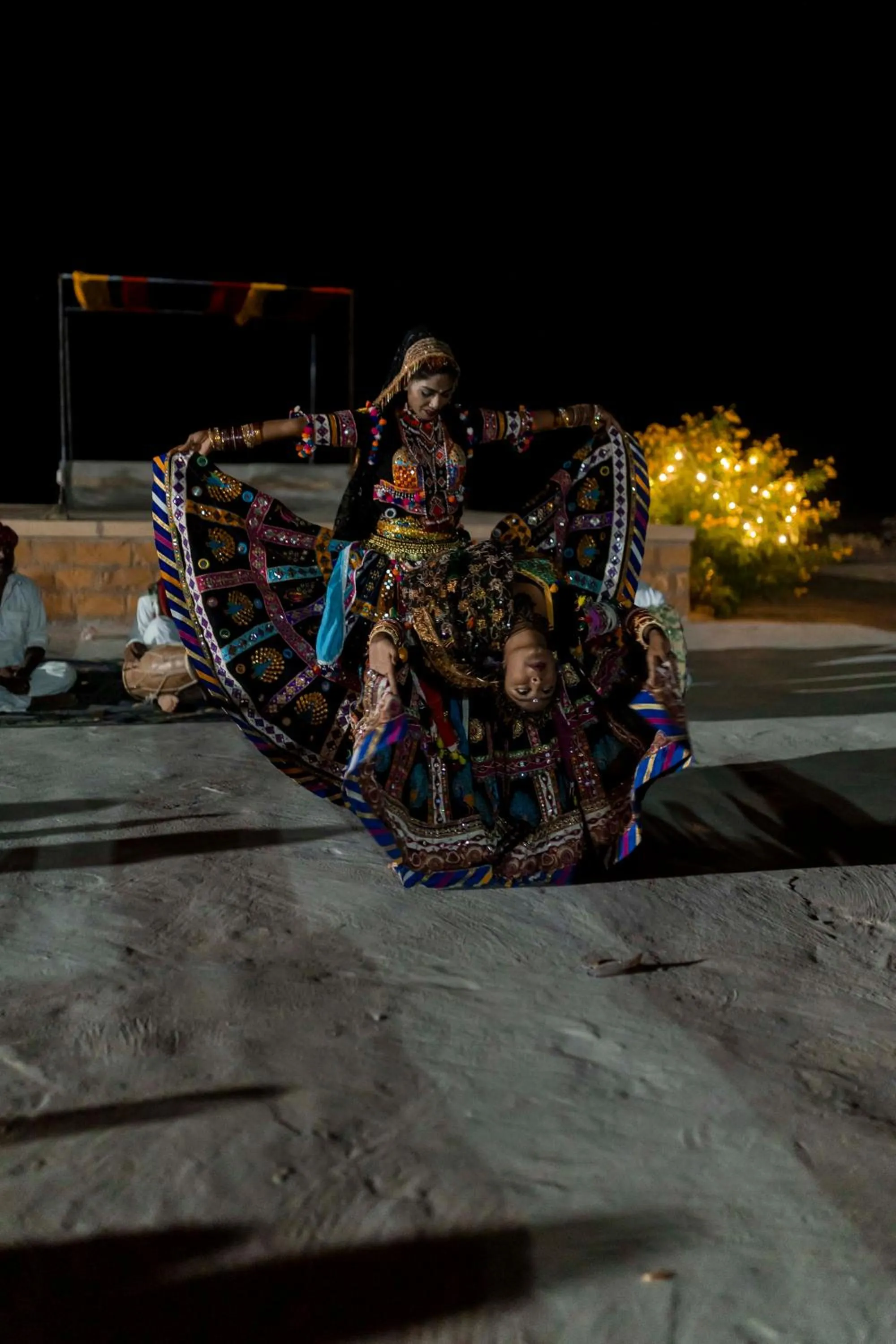 Evening entertainment in Nomads heaven desert camp jaisalmer