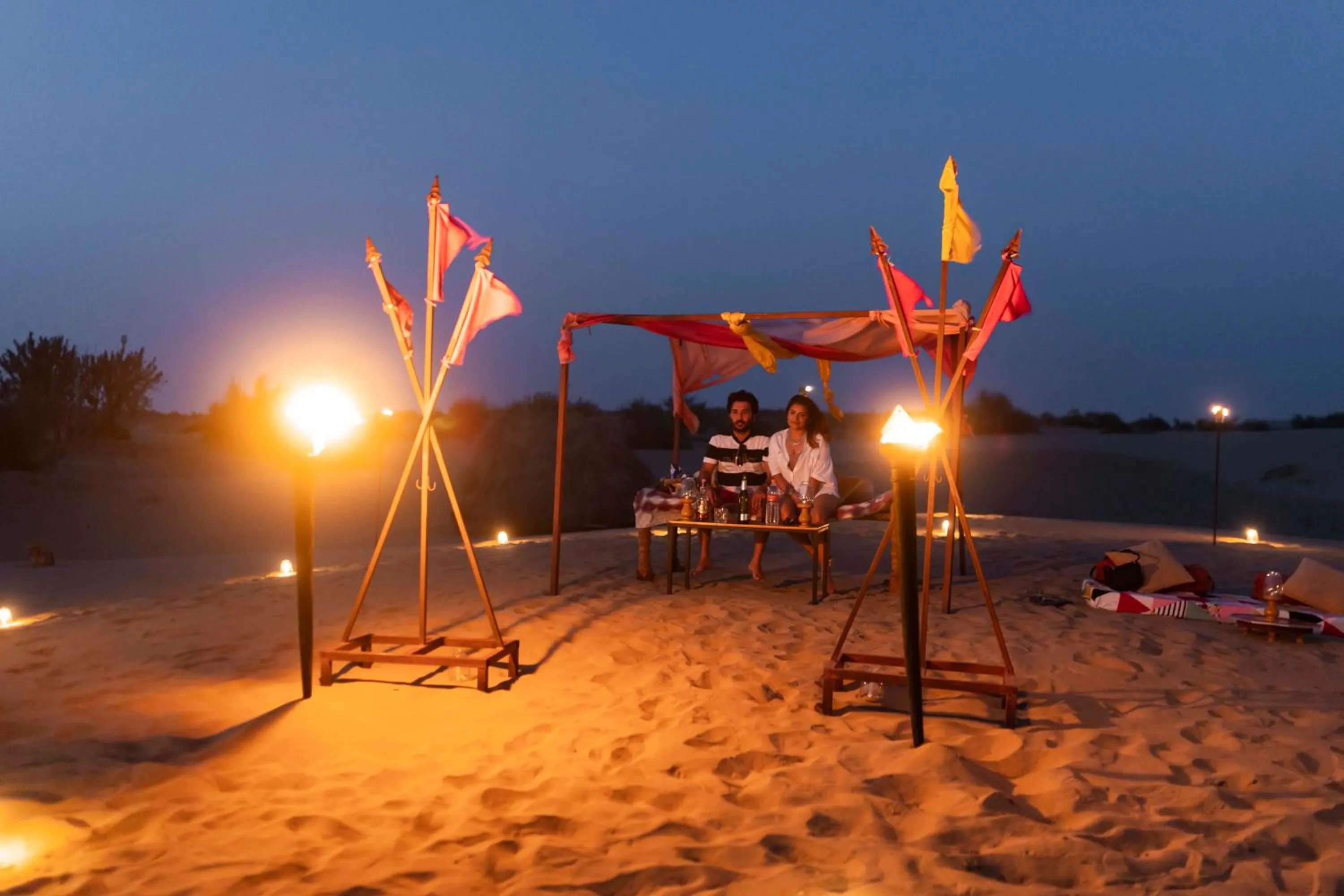 Night in Nomads heaven desert camp jaisalmer