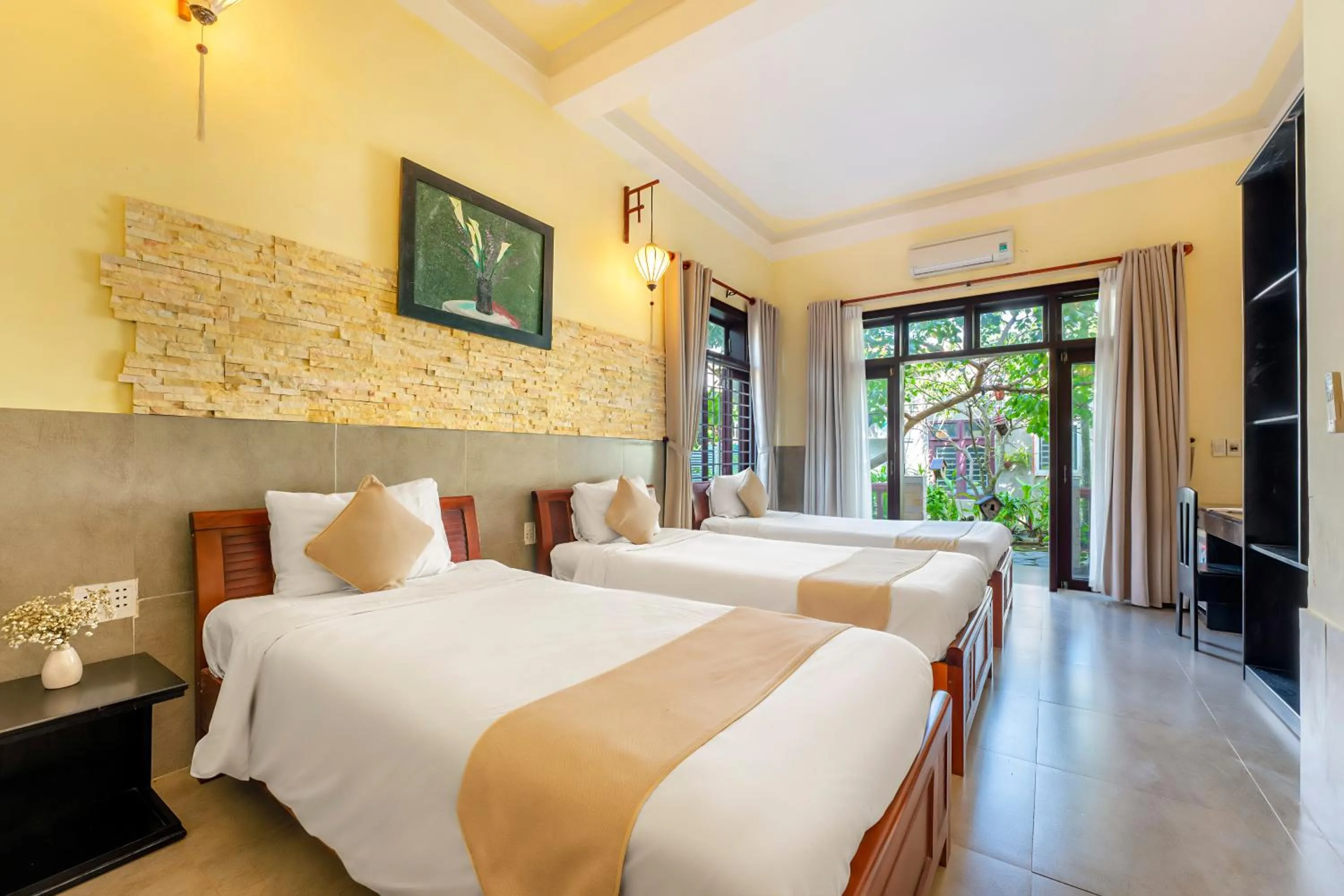 View (from property/room), Bed in Loc Phat Hoi An Homestay