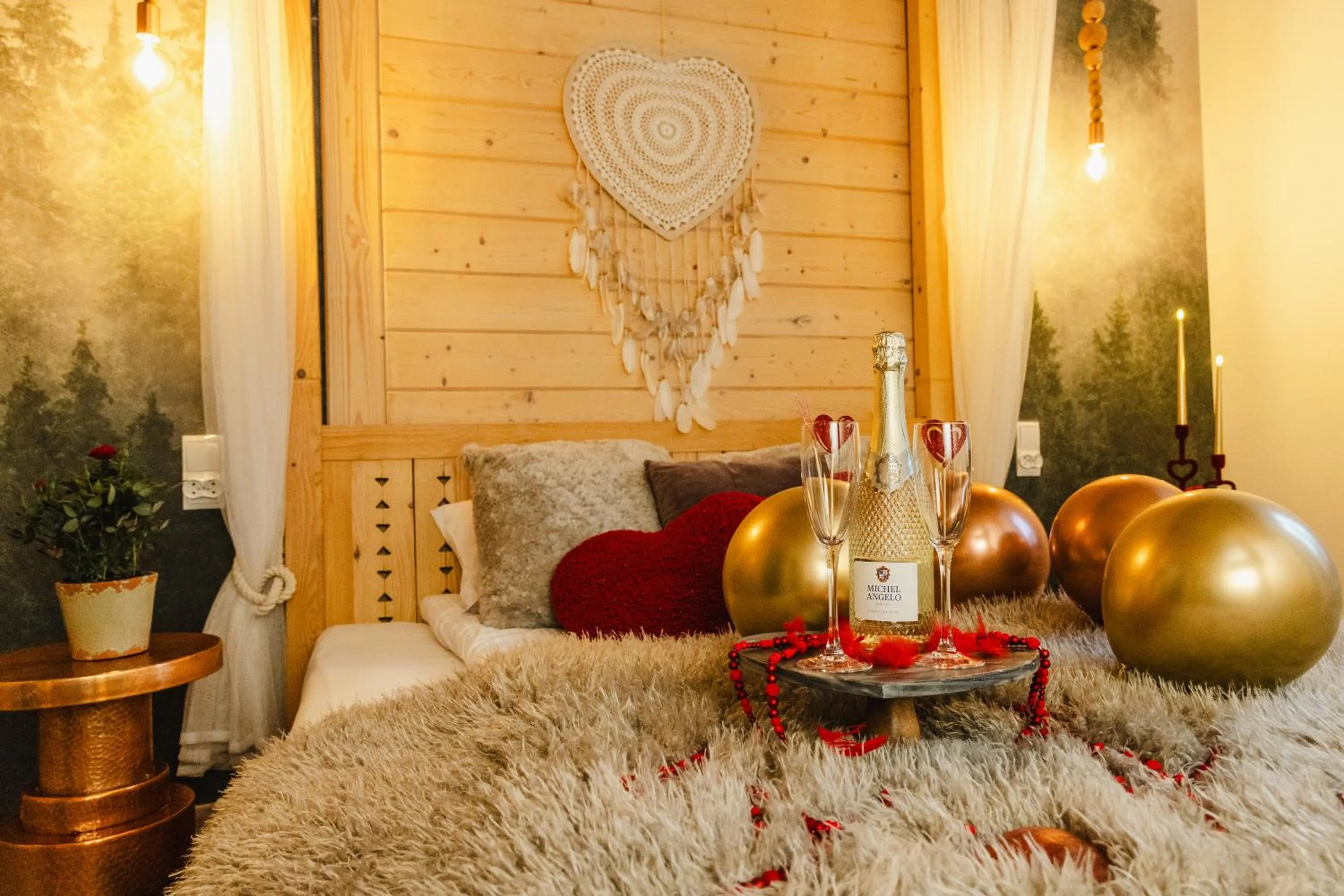 Bed in Niedźwiedzia Residence Garden Sauna