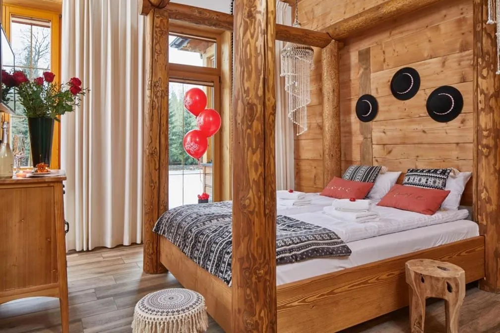 Bed in Niedźwiedzia Residence Garden Sauna
