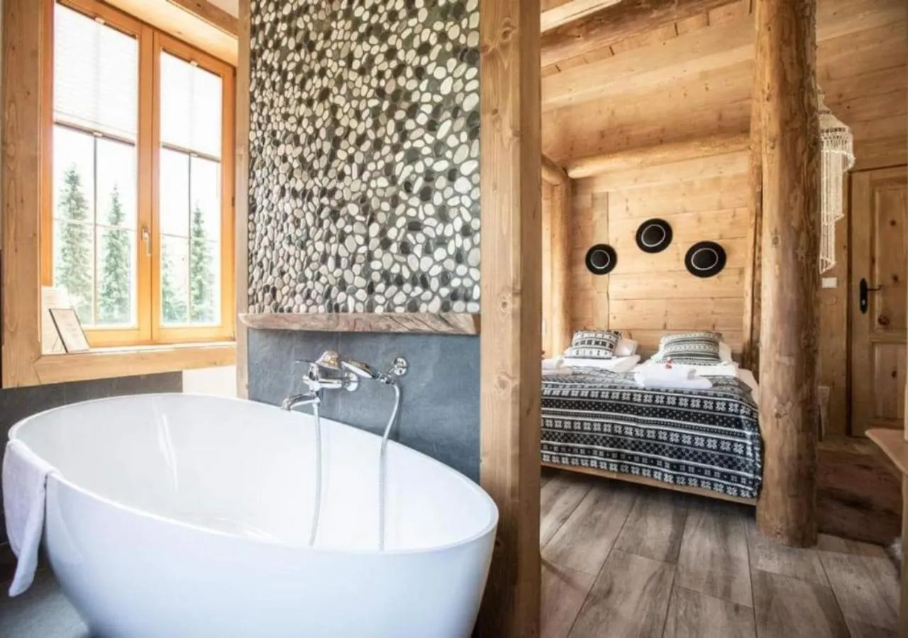 Bed in Niedźwiedzia Residence Garden Sauna