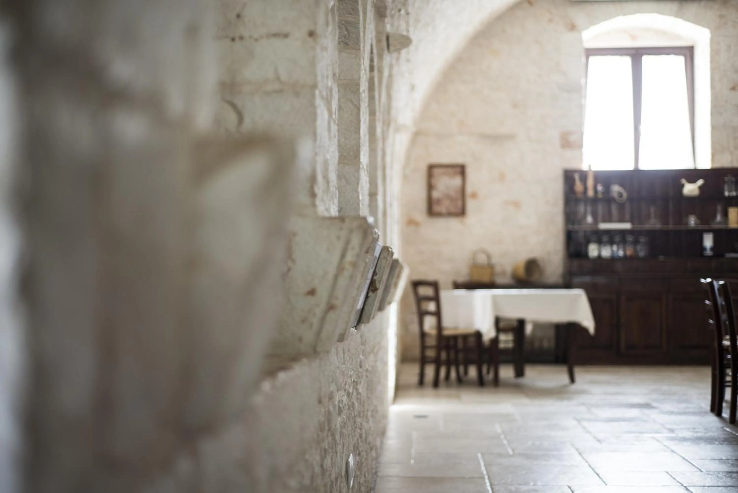 Dining area in Masseria Gravelle
