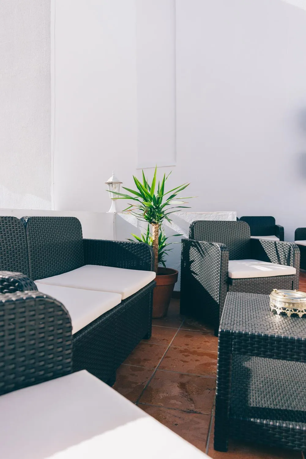 Patio, Bed in Alcázar de María