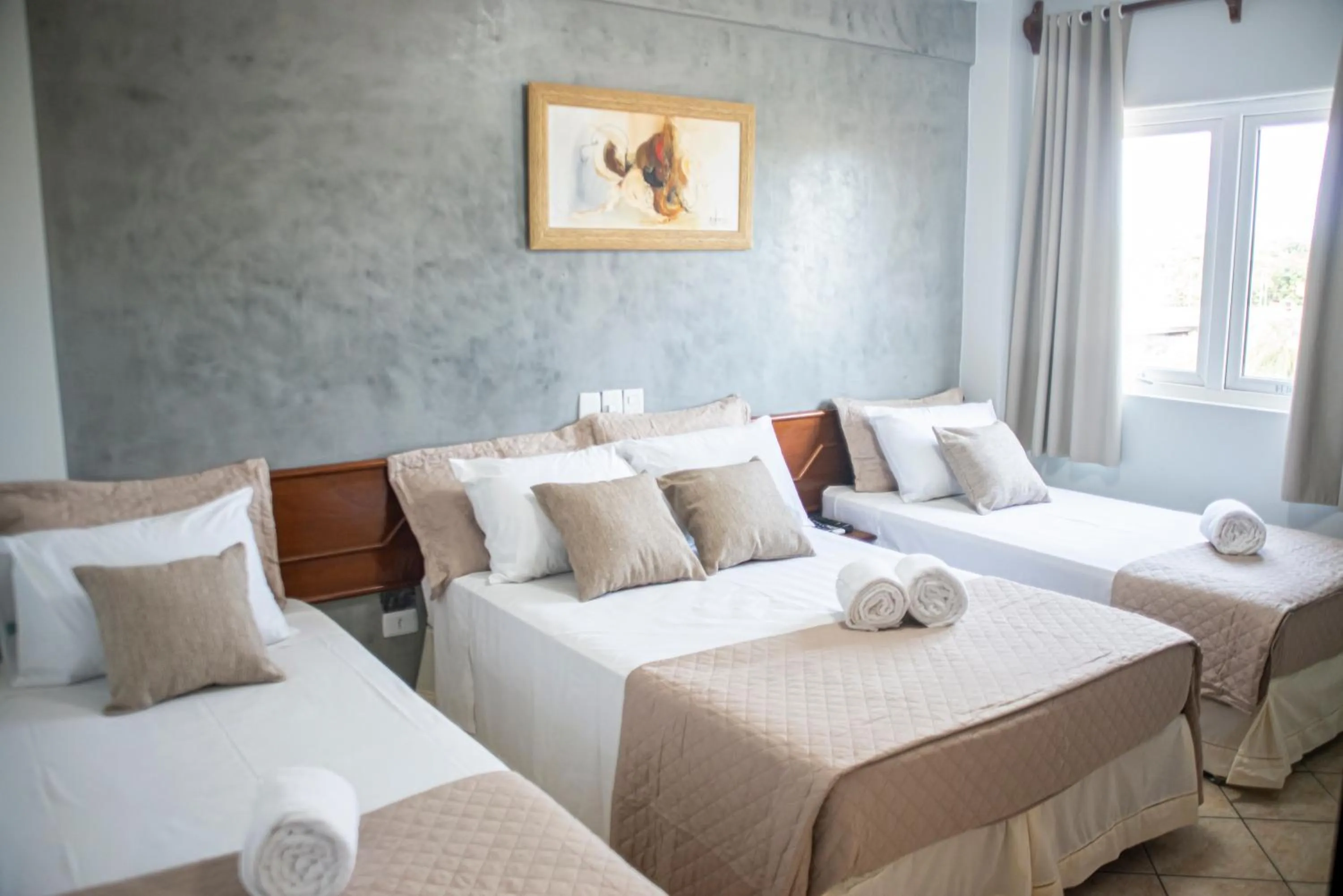 Bed in Hotel Portinari Ponte da Amizade