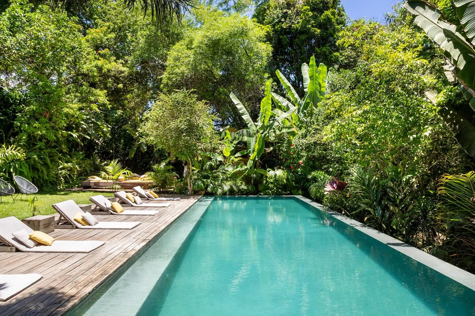 Pool view in Pousada Seis e Meia