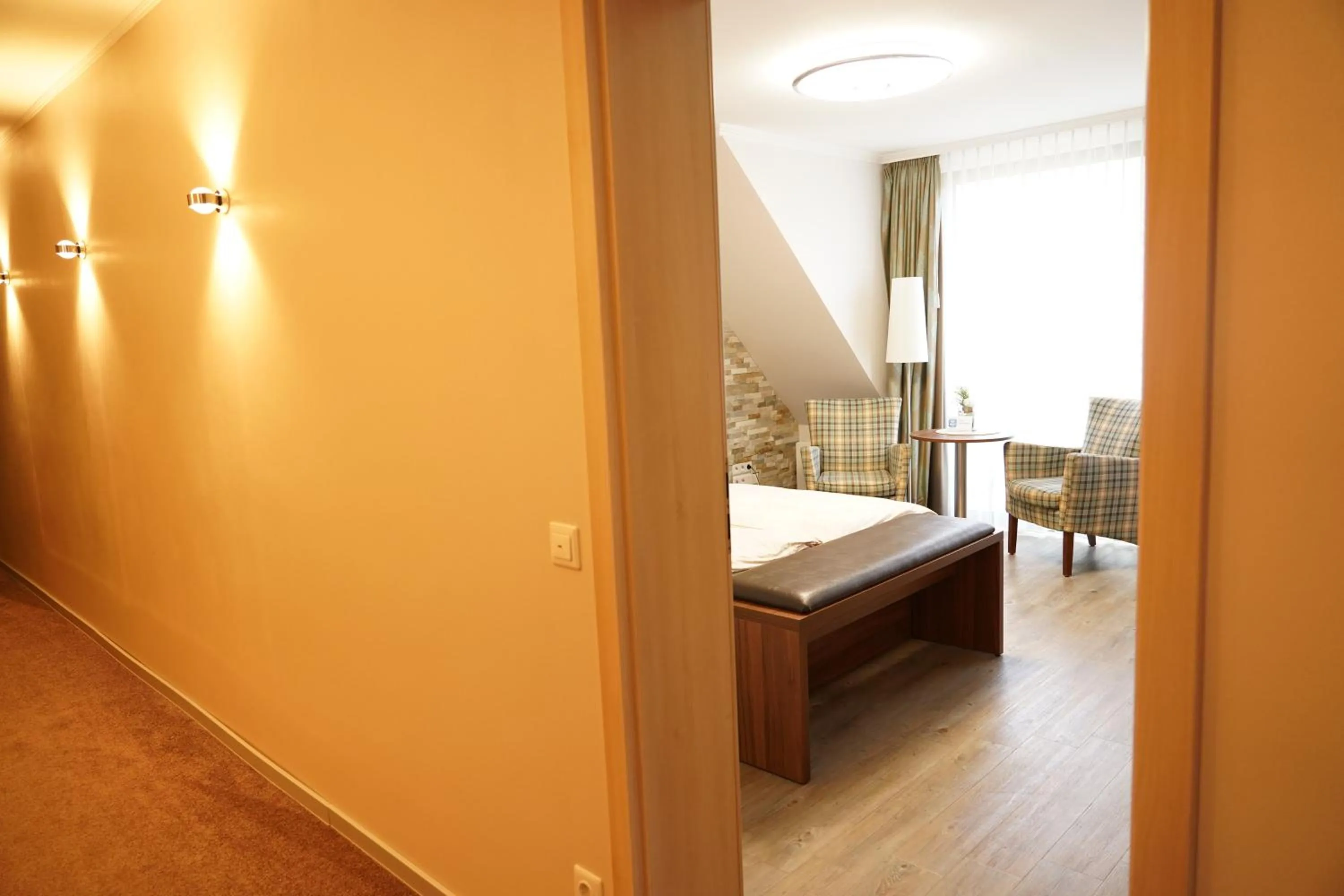 Bed in Hotel Dreyer Garni