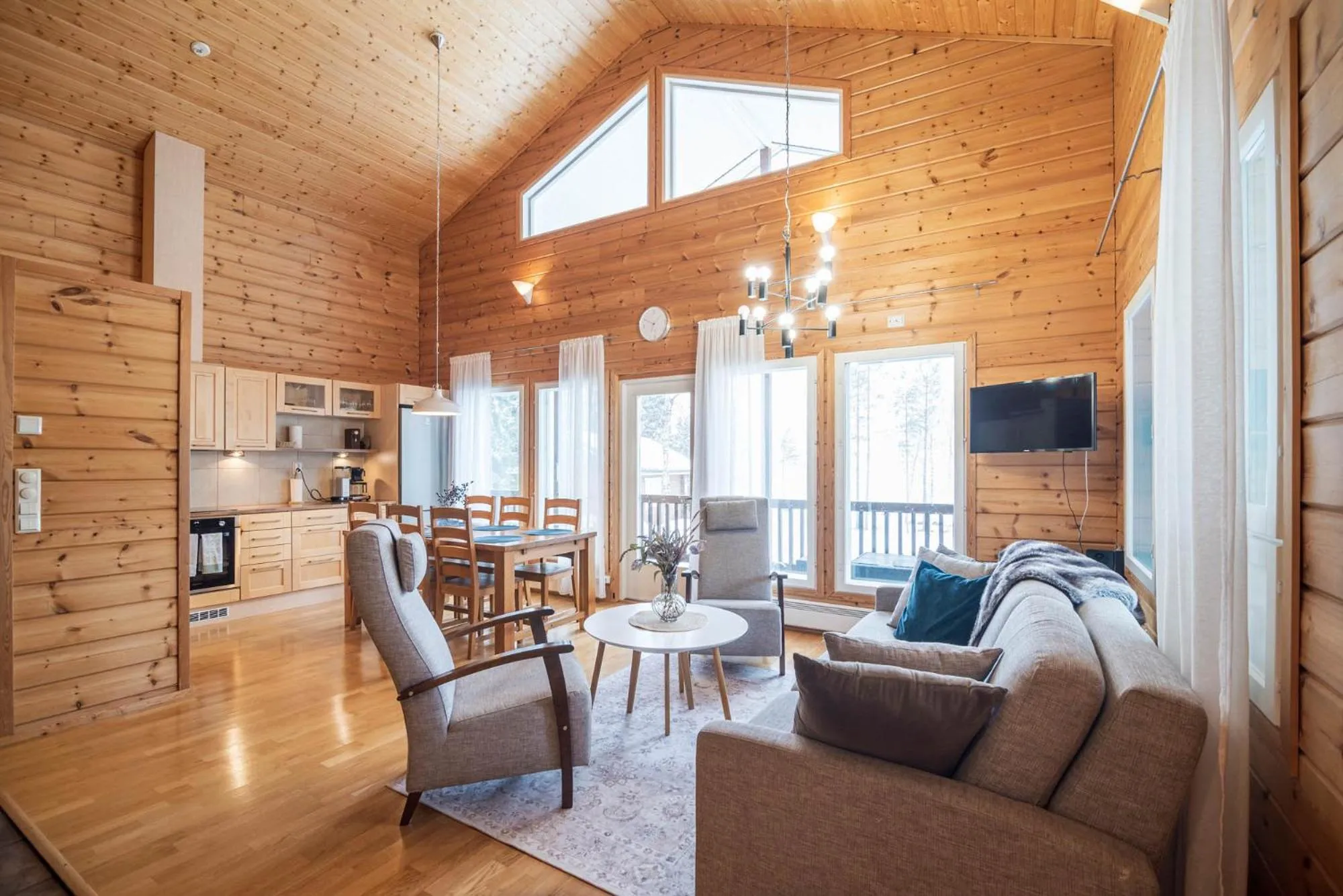 Living room in Napapiirin Järvilomat