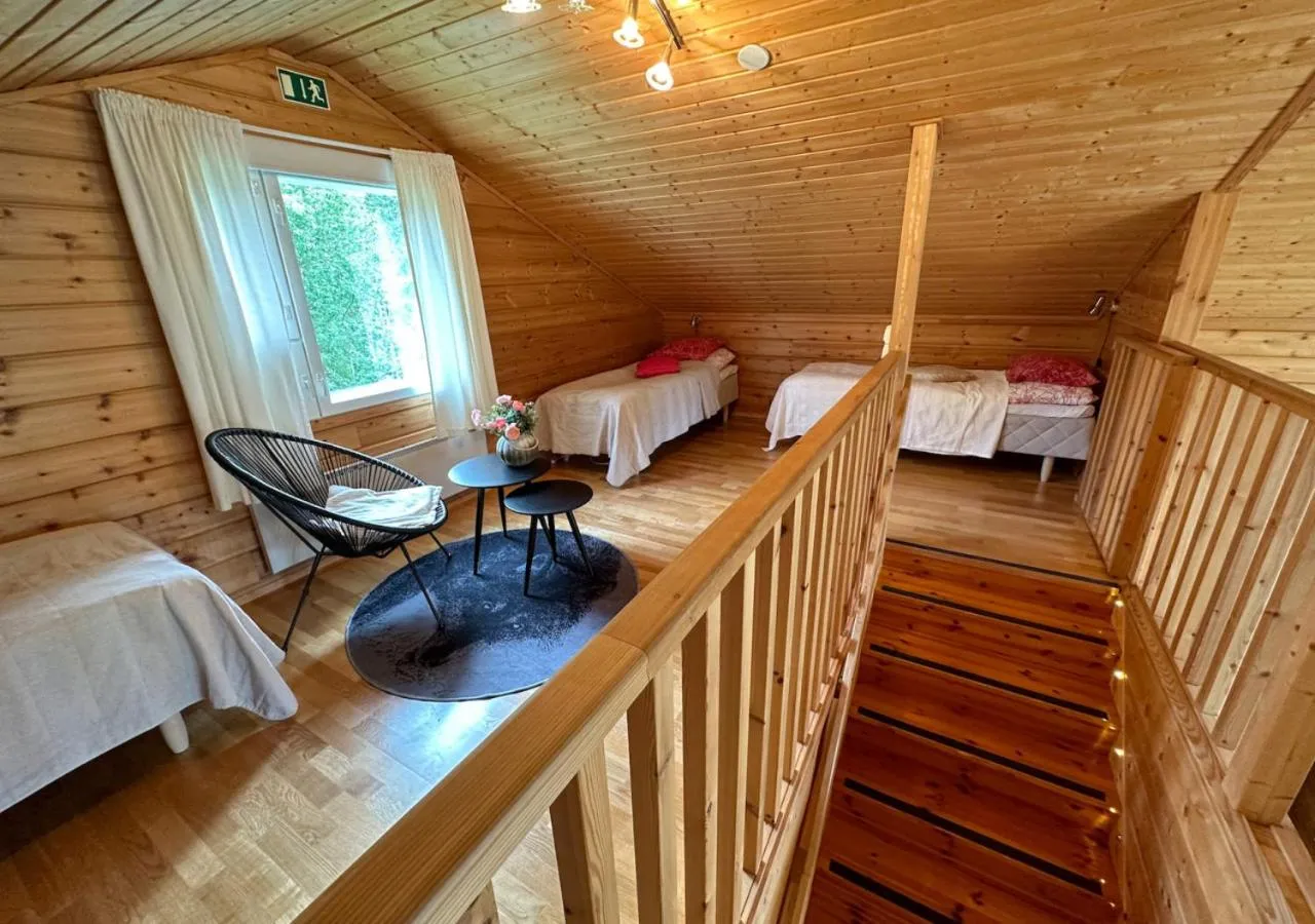 Bedroom, Bed in Napapiirin Järvilomat