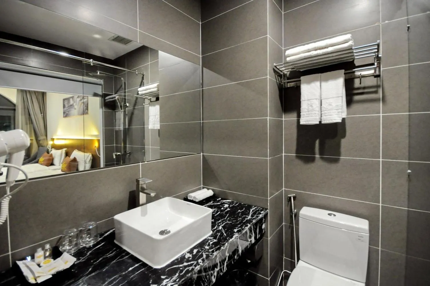 Shower in Crown Nguyen Hoang Hotel