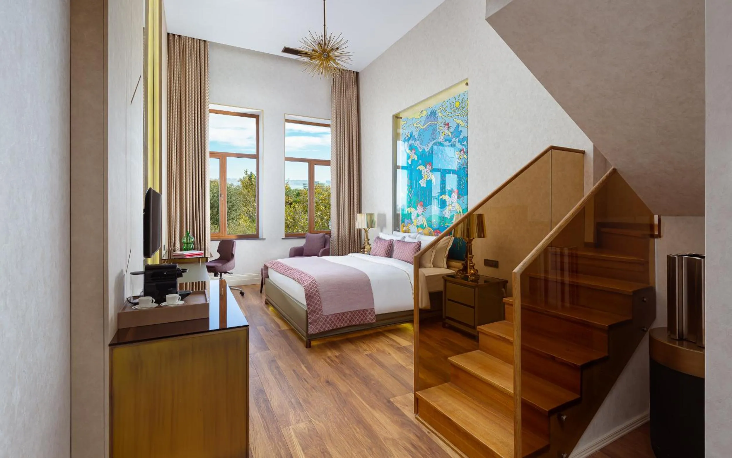 Bed in ART Gallery Hotel