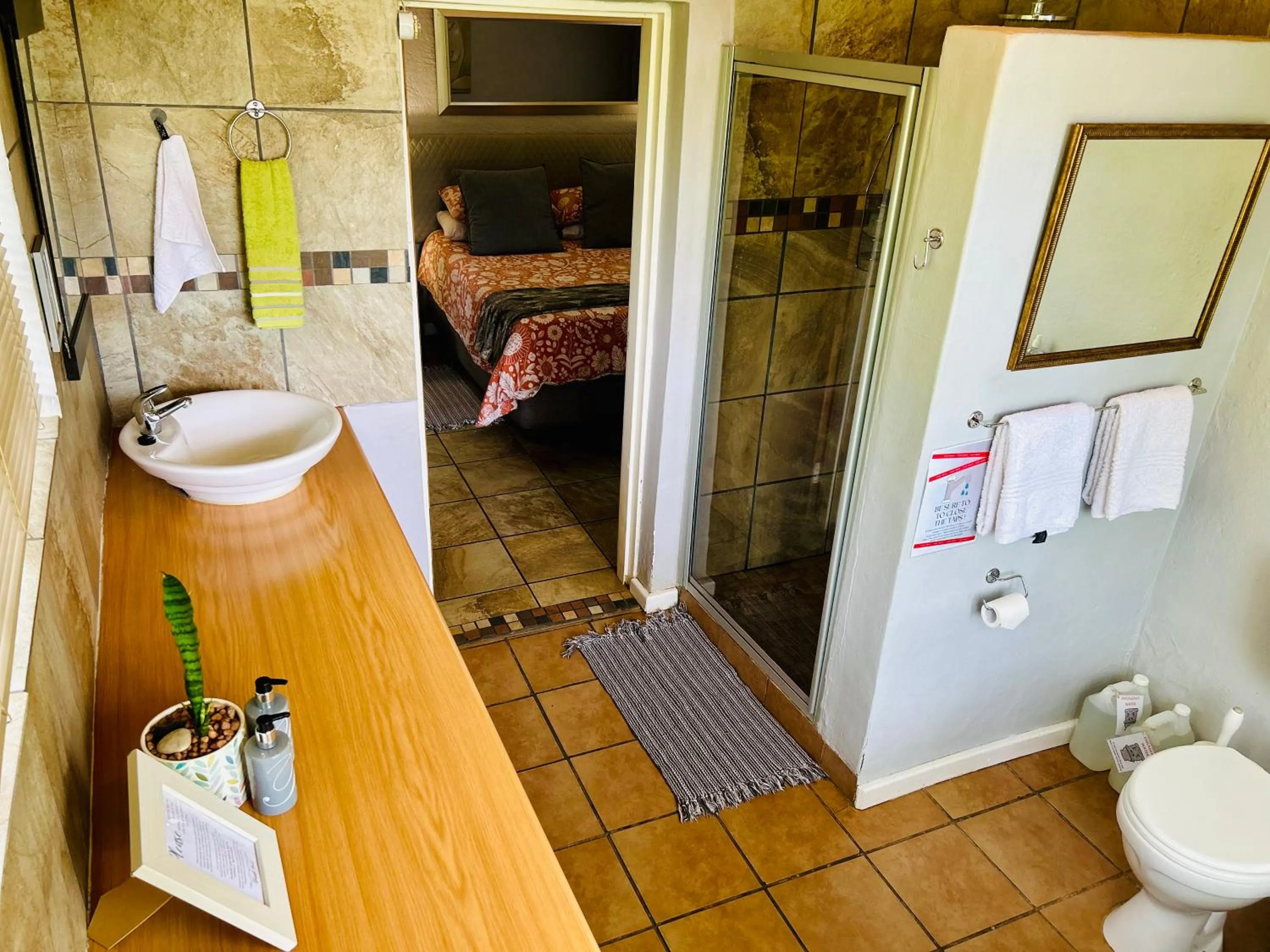 Shower in Sabie Self Catering Apartments