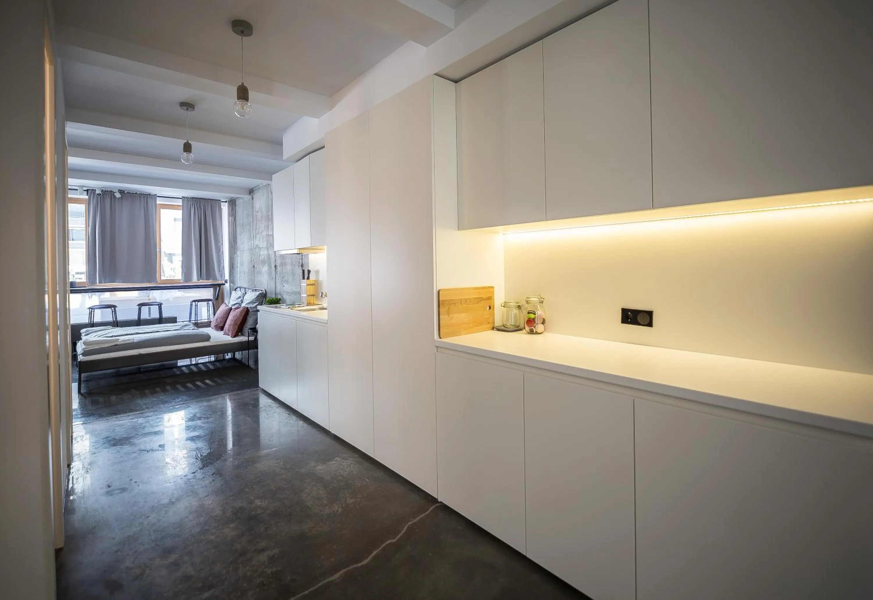 Kitchen or kitchenette in Nena Apartments Metropolpark Berlin - Mitte -Adult Only