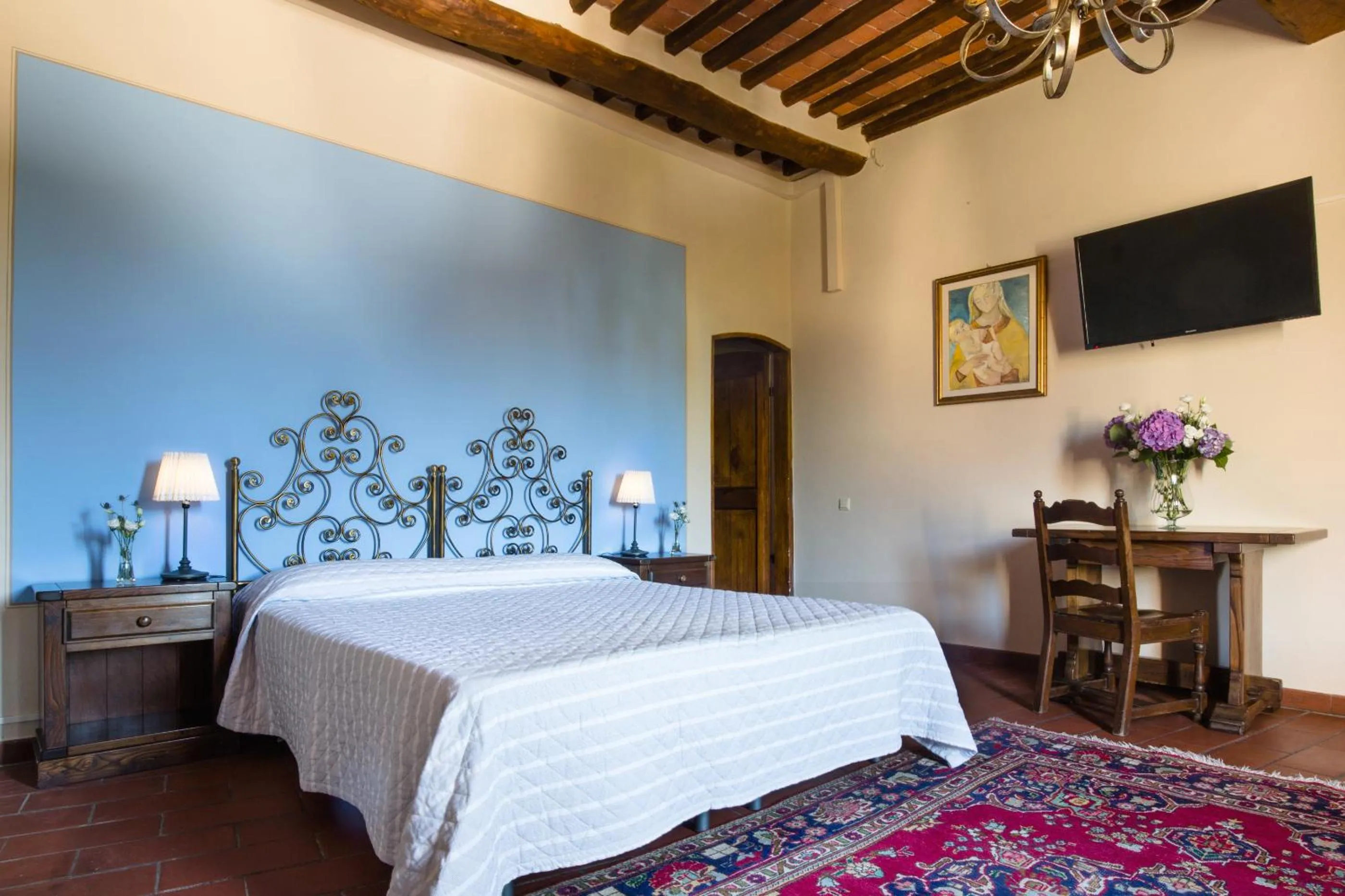 Bed in Hotel Villa Rinascimento