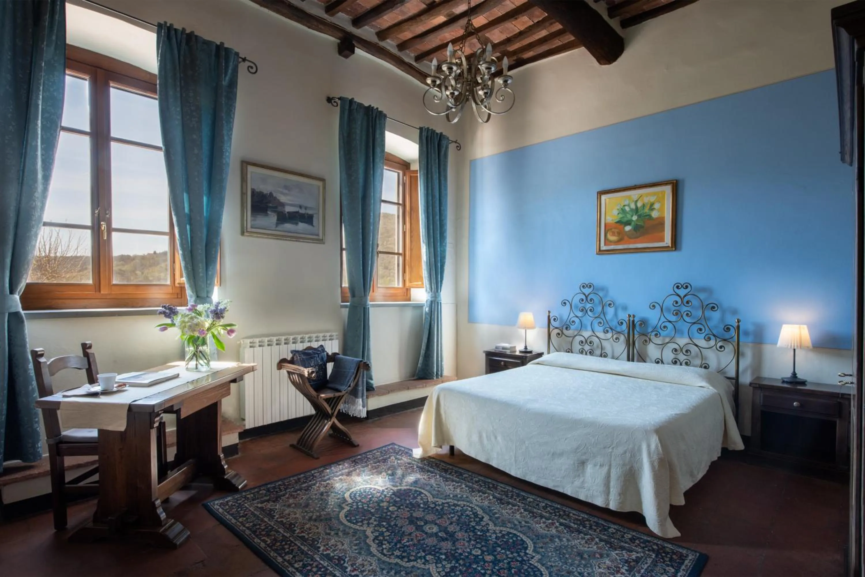 Bed in Hotel Villa Rinascimento