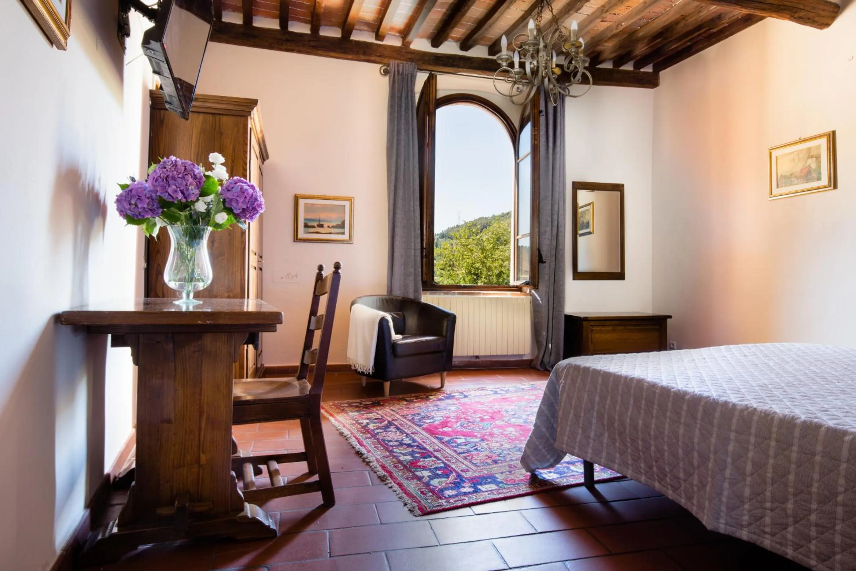 Bed in Hotel Villa Rinascimento